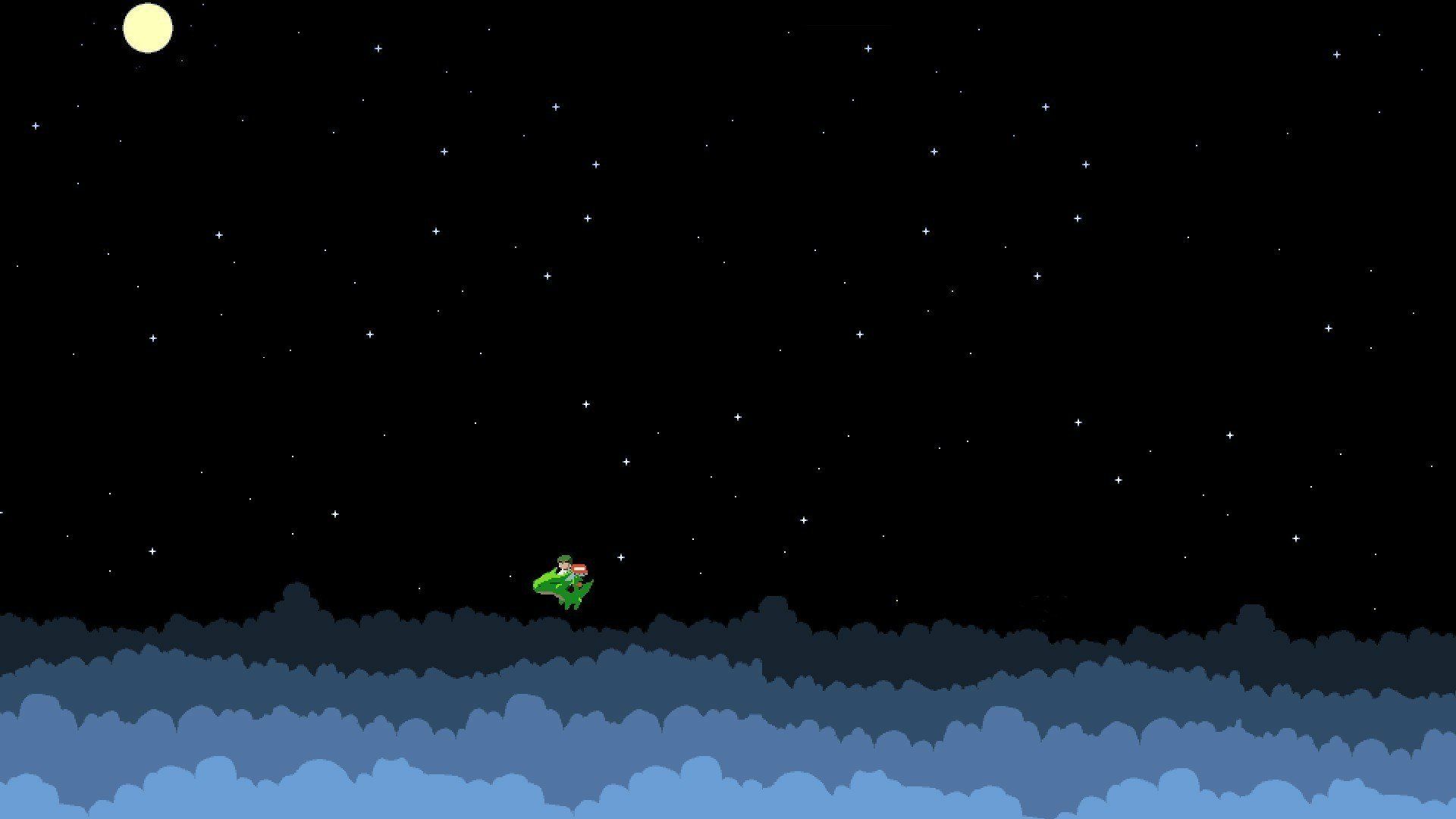 1920x1080 Download 8 Bit Artistic Pixel Art Night Sky Stars HD Wallpaper