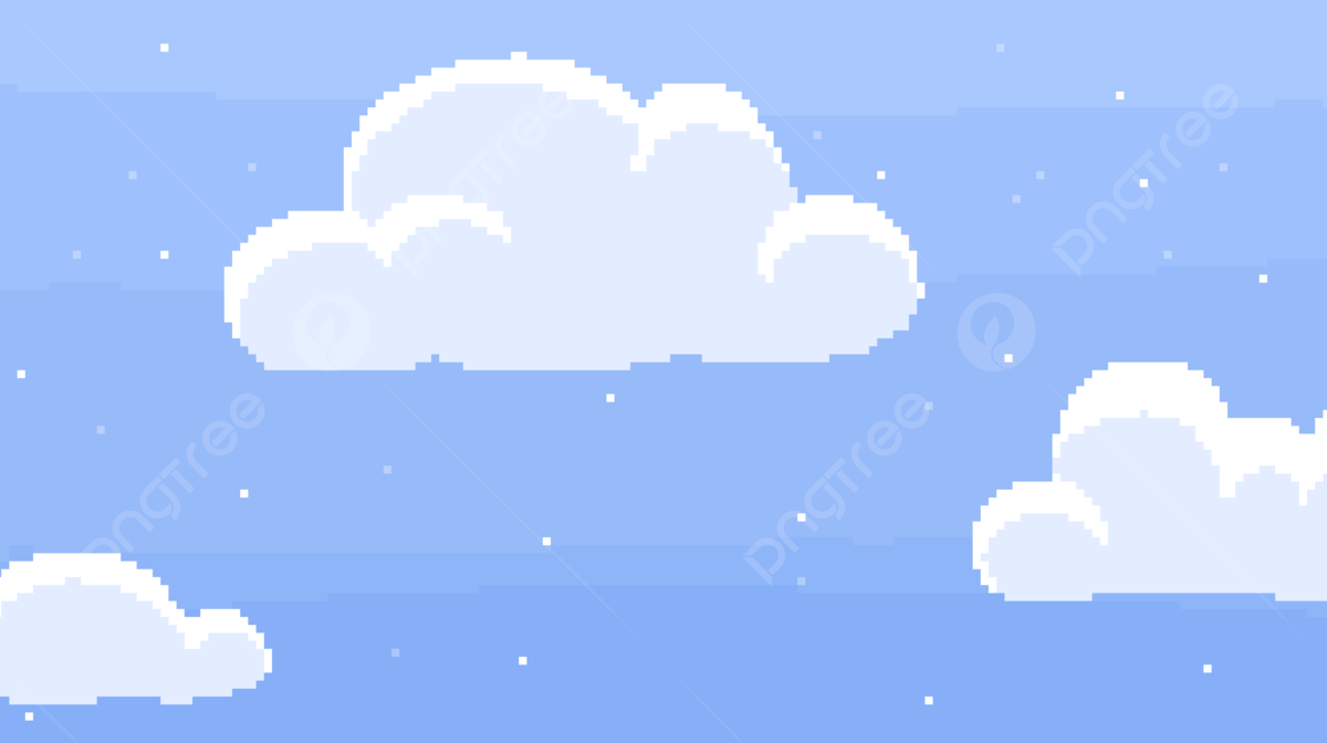 1200x672 Pixelated Blue Sky And Clouds Background, Pixel Sky Background, Background Pixels, Pixel Art Background Image And Wallpaper for Free Download