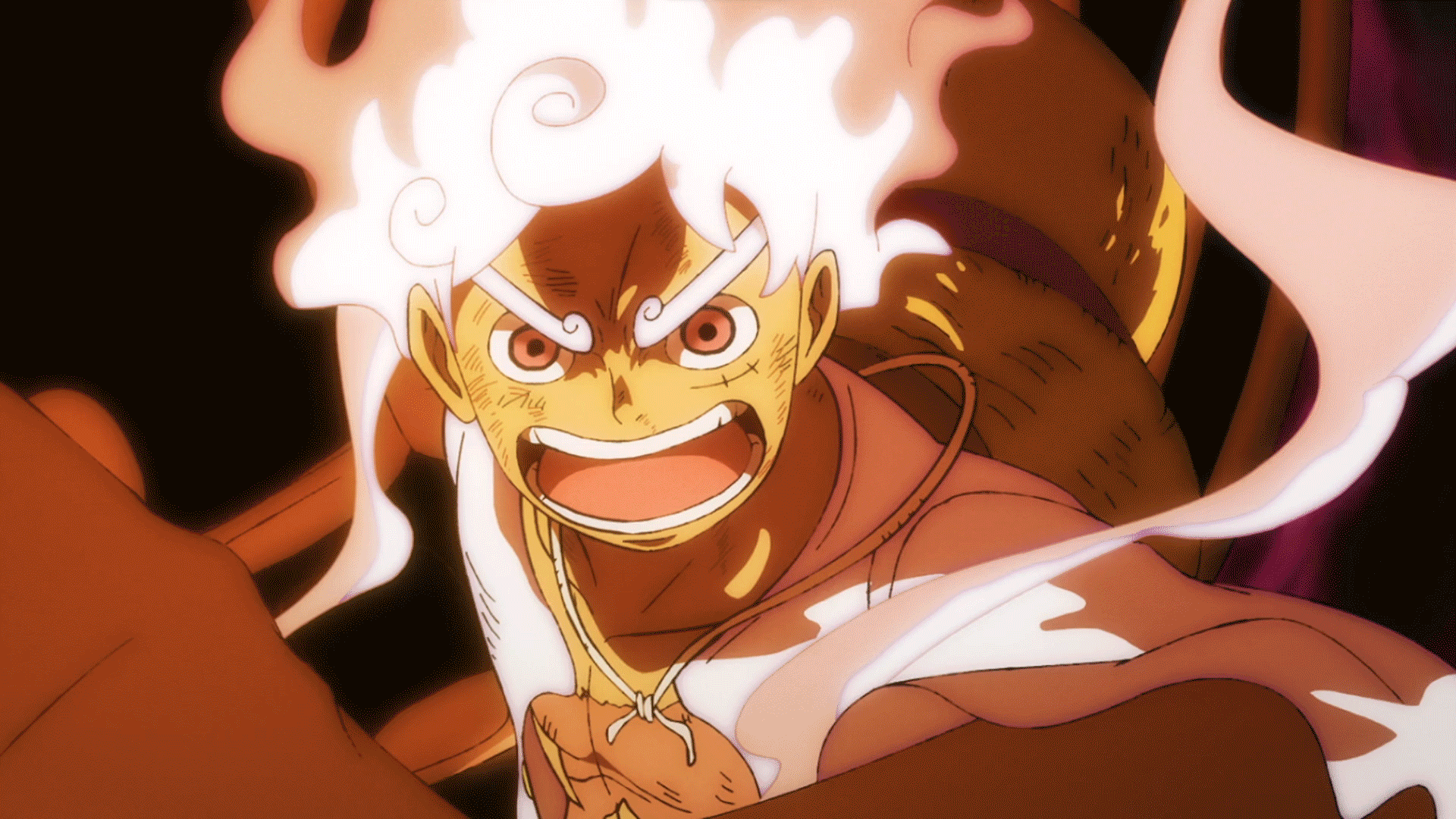 1920x1080 Monkey D. Luffy Unleashed: Gear 5 Fury from One Piece Anime
