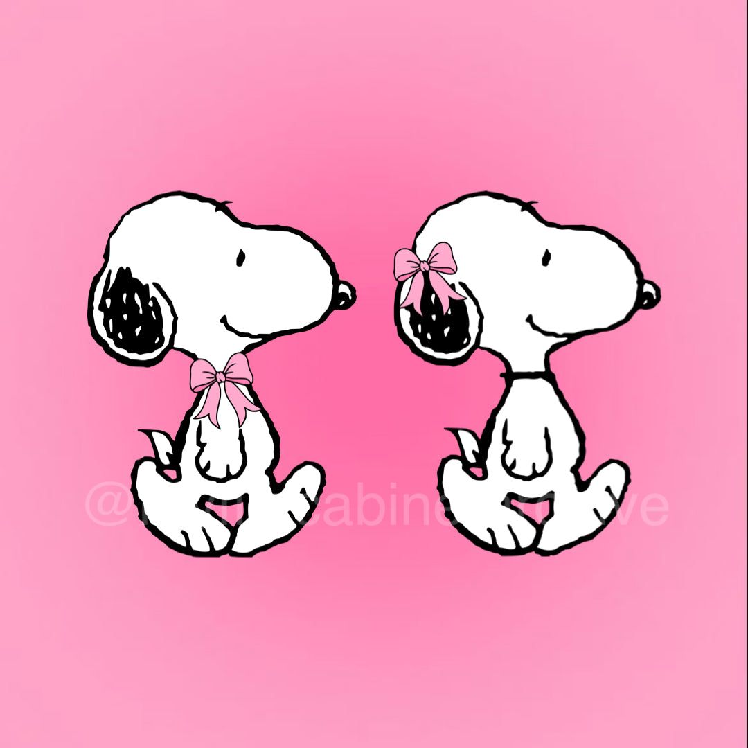 1080x1080 Snoopy Pink Bow (2) SVG + PNG