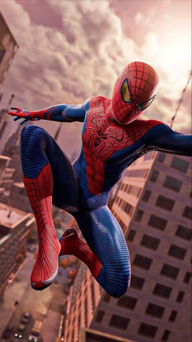 675x1200 Flying Spiderman iOS 16 Lock Screen Depth Effect Wallpaper