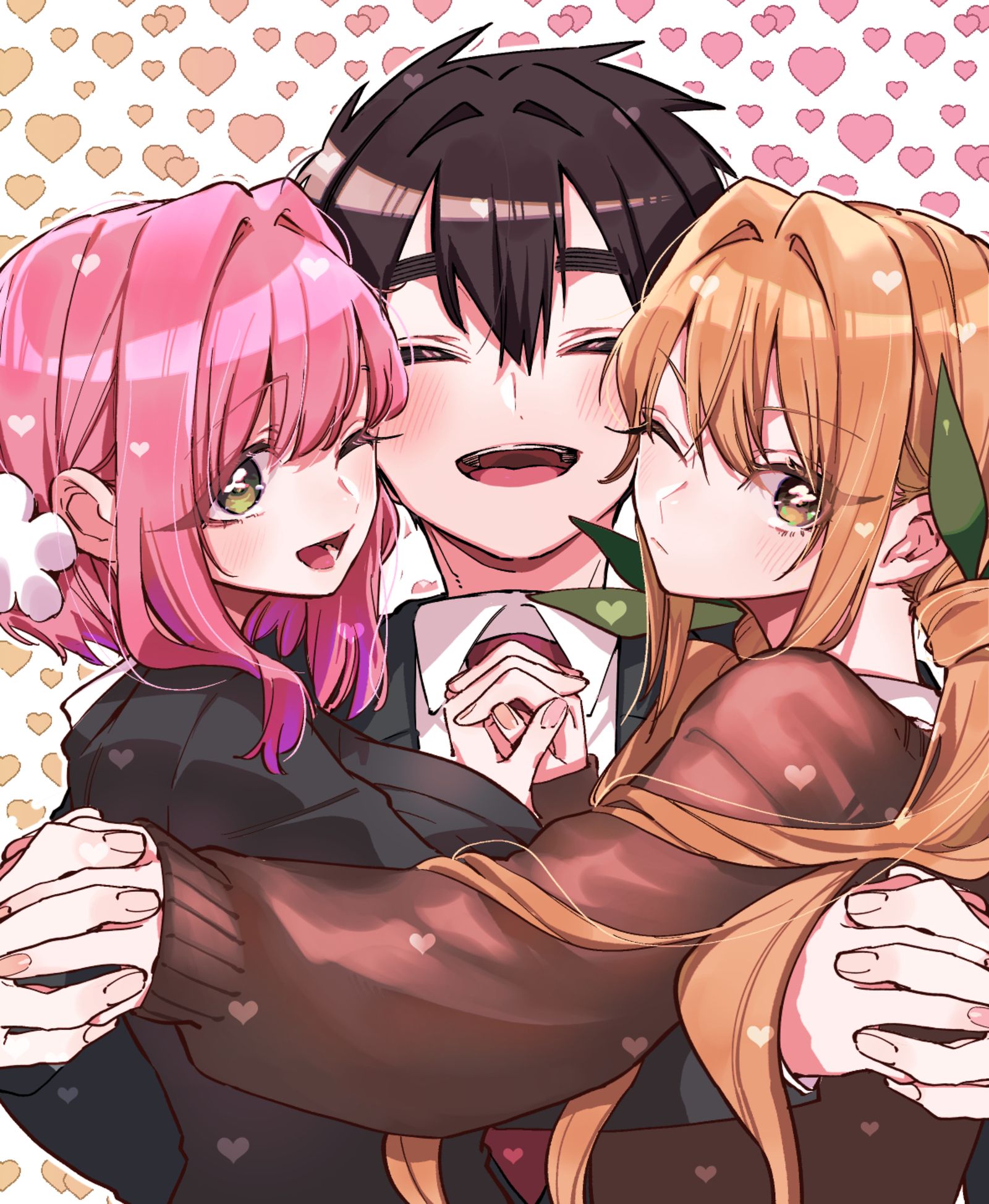 1600x1948 Hakari, Karane, Rentarou 100 Girlfriends Wallpaper Yukiko Fanart