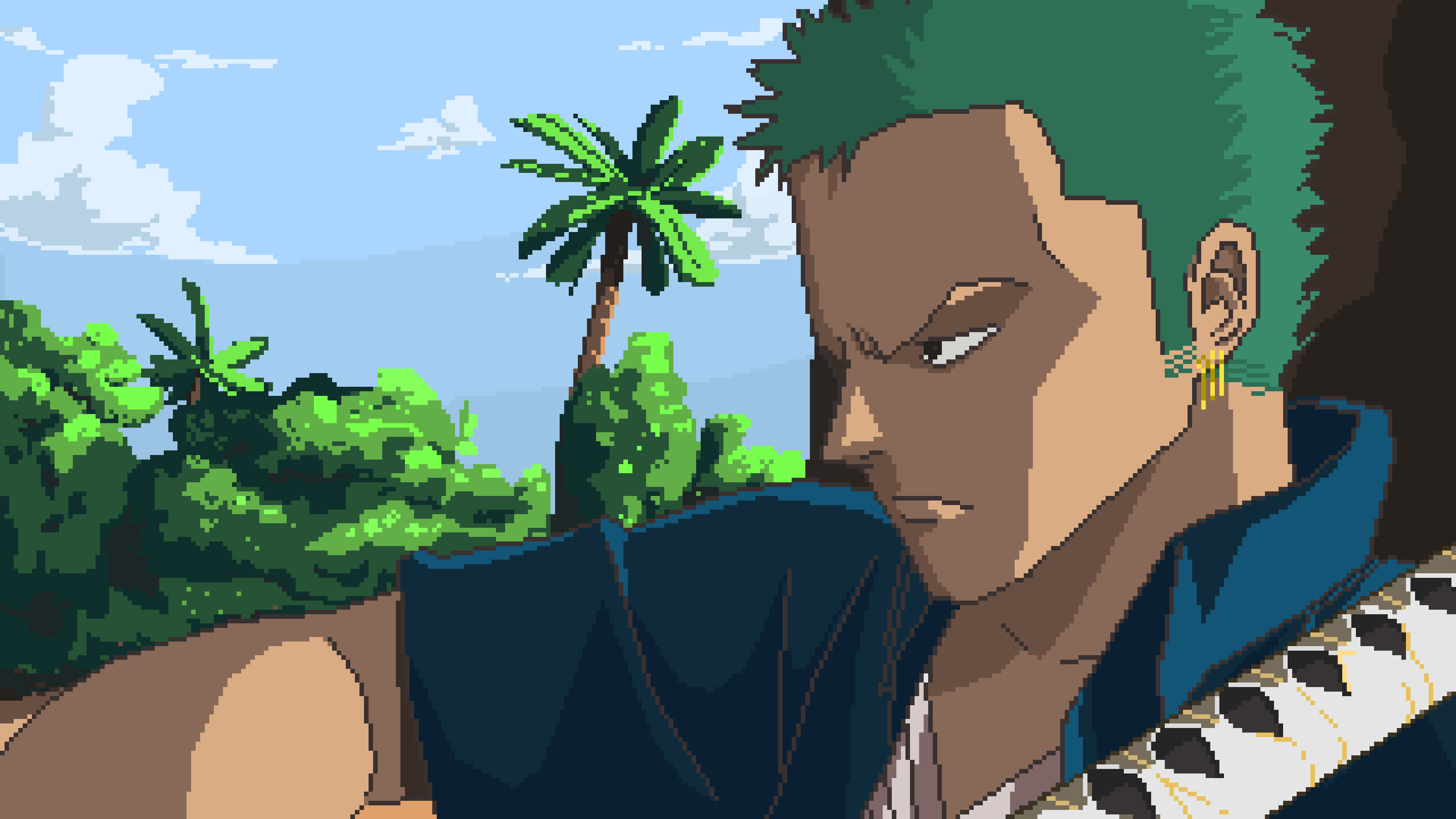 3200x1800 Finished Zoro animation and first still for Sanji!