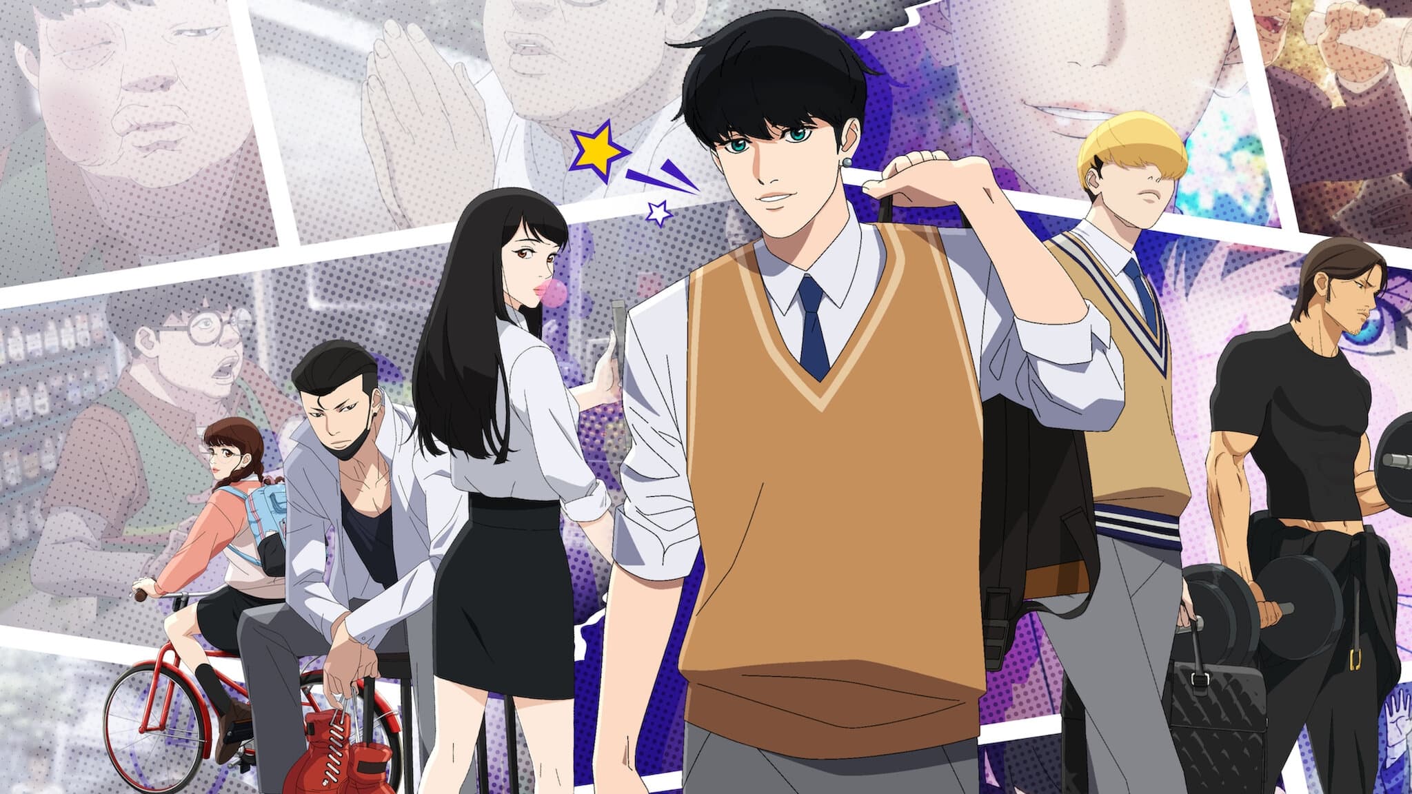 2048x1152 Lookism Anime HD Wallpaper: Bold Characters, Sharp Drama