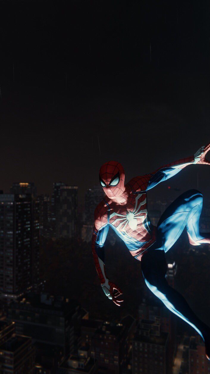 706x1255 Wall Spider On X: Spider Man Advanced Suit Lock Screen Wallpaper. (Tap To Enlarge) #SpiderManPS4 #PS4share #PSBlog / X