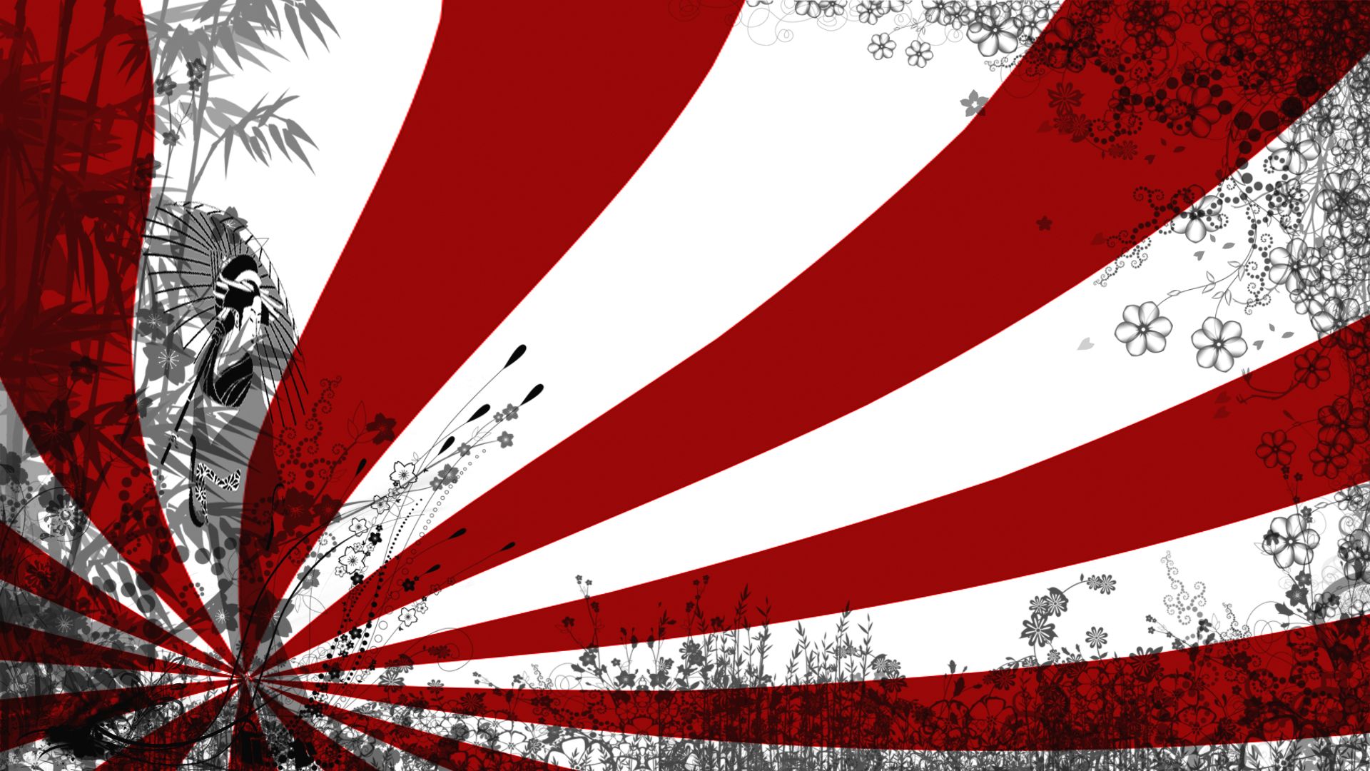 1920x1080 Black And Red Japanese Desktop Wallpaper