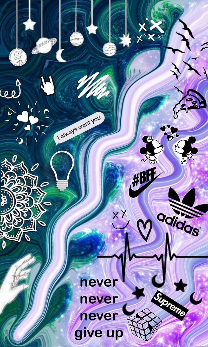 800x1334 Girl aesthetic, background, colorful, fantasy, moon, purple, space, HD phone wallpaper