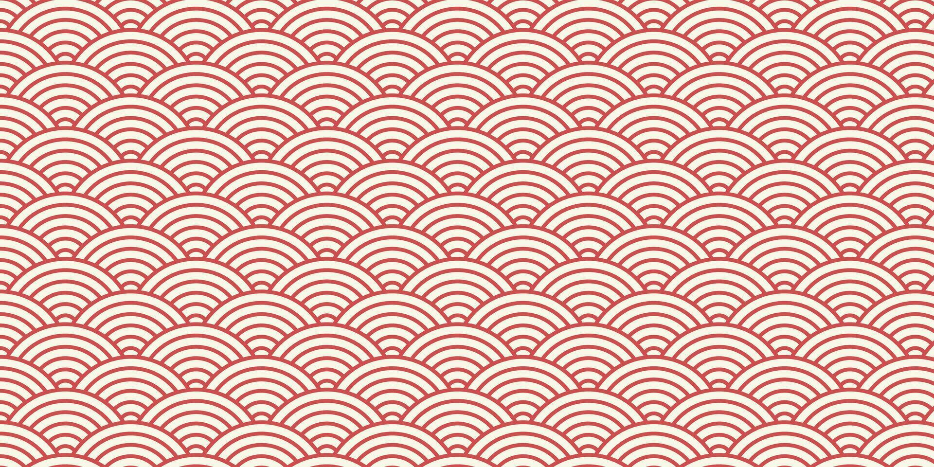 1920x960 Japanese red wave abstract background, Decorative wallpaper. illustration
