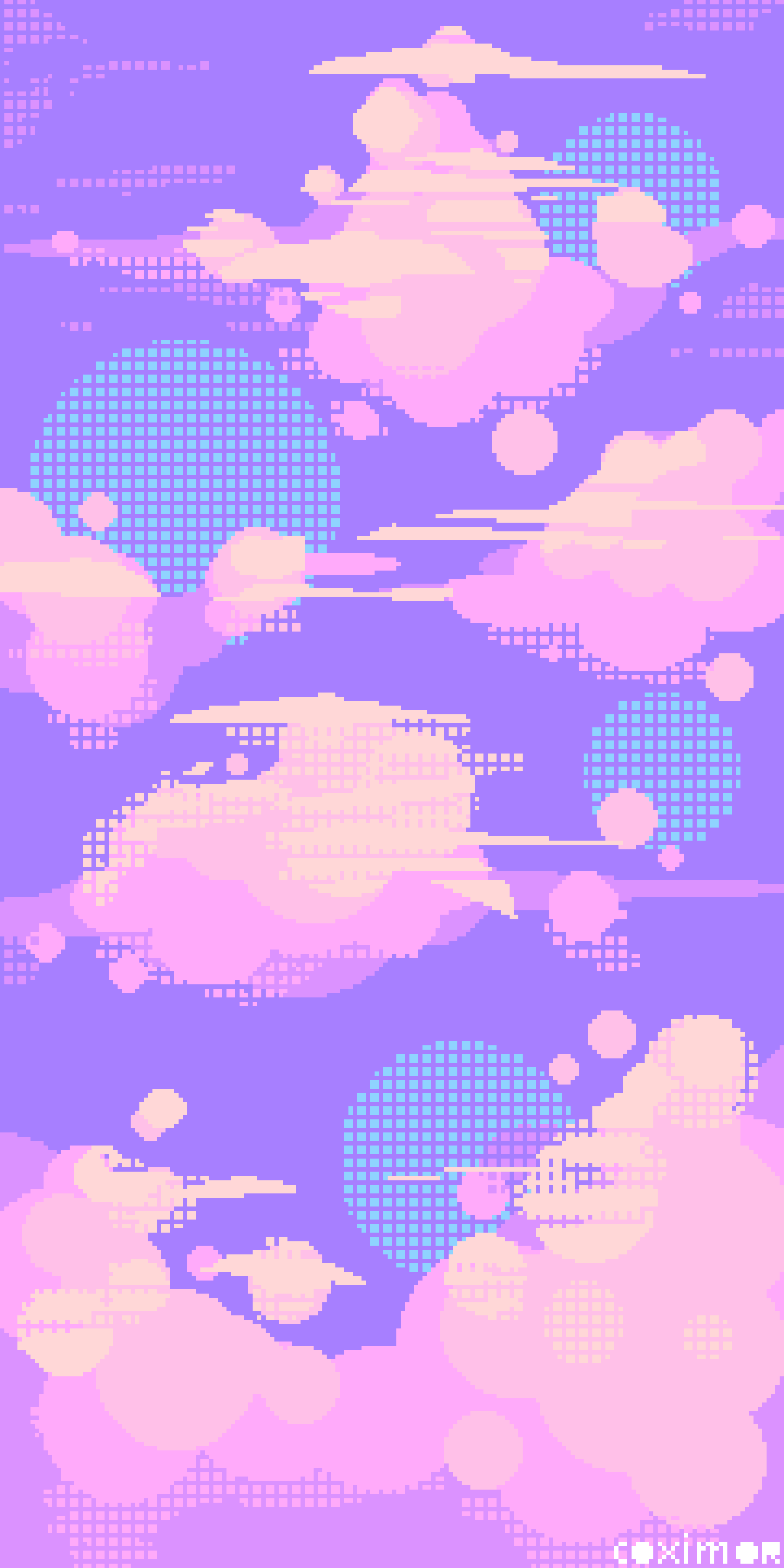 1800x3600 OC My first little sky i've try to do for a wallpaper on phone