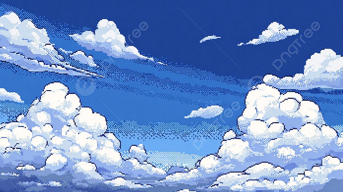1200x673 Pixel Art Sky Cloud Game, Wallpaper, Fun, Clouds Background Image And Wallpaper for Free Download
