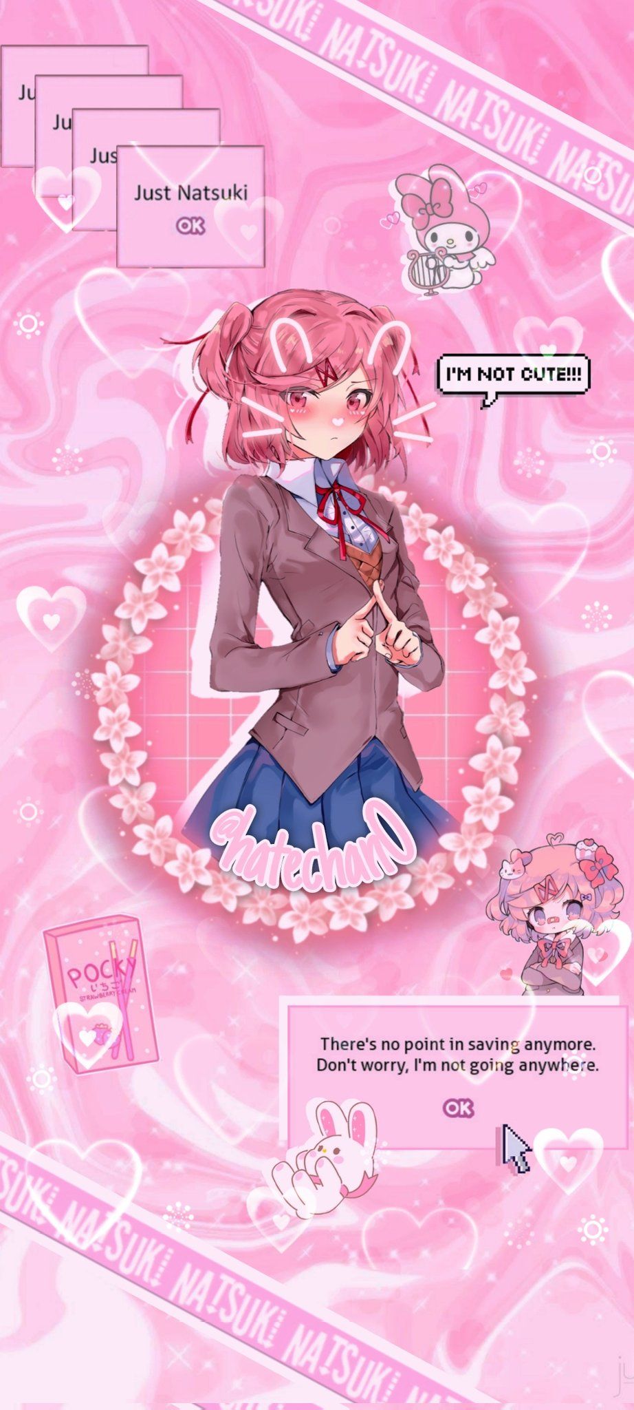 922x2048 Natsuki DDLC Phone Wallpaper