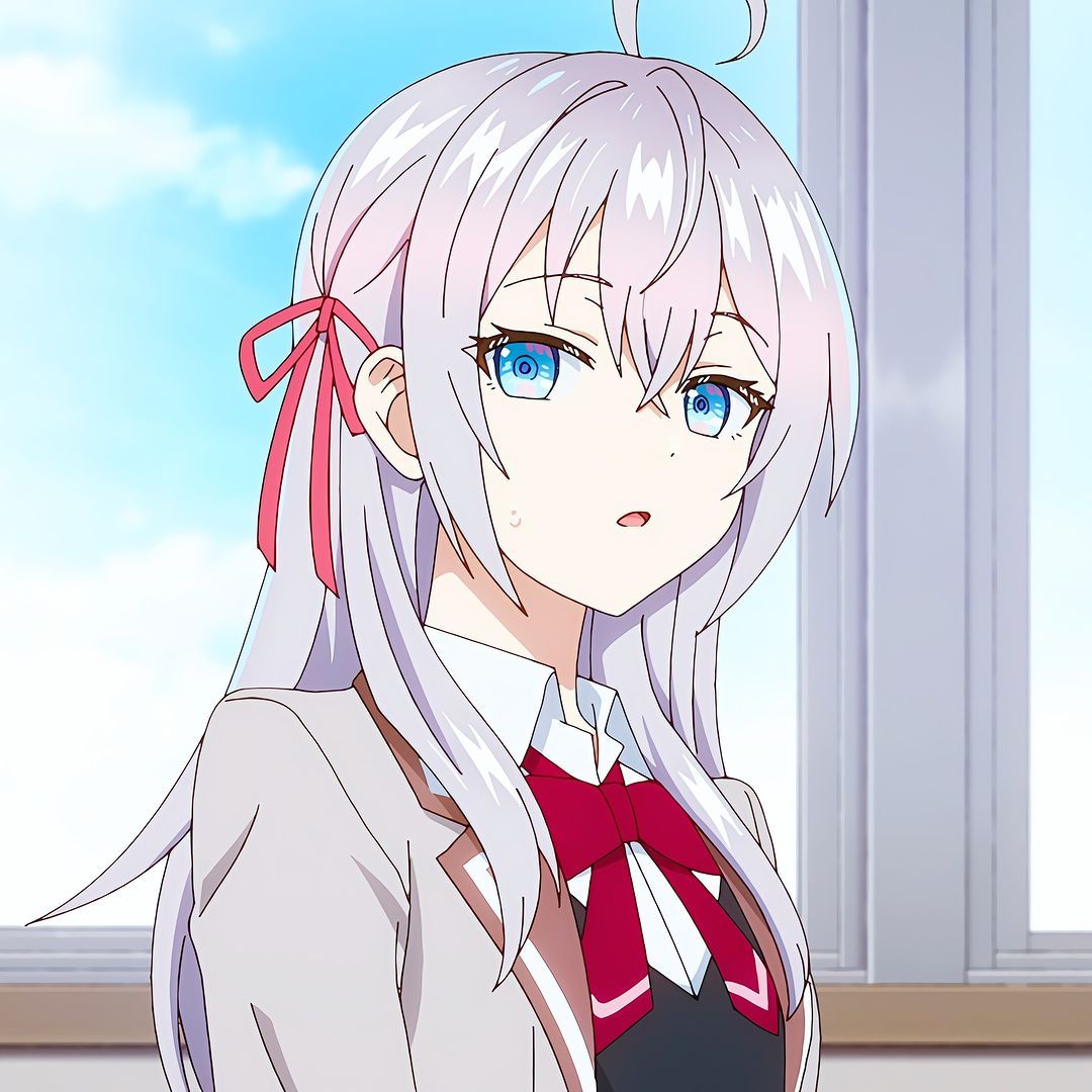 1080x1080 Alisa Mikhailovna Kujou profile picture. Alya Sometimes Hides Her Feelings in Russian. Anime Icon. Icon