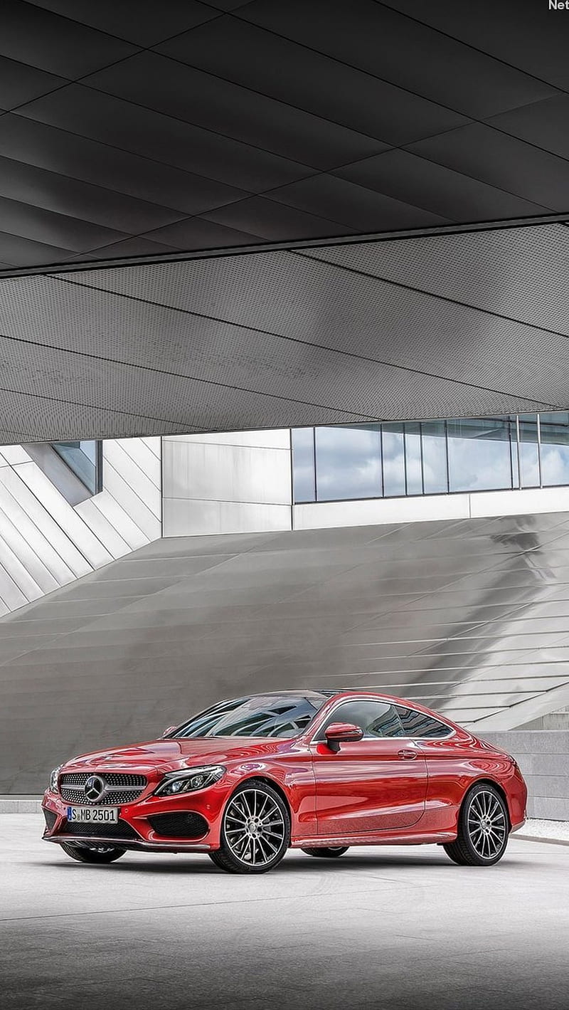 800x1419 Mercedes C Class Amazing, Car, Red, HD Phone Wallpaper