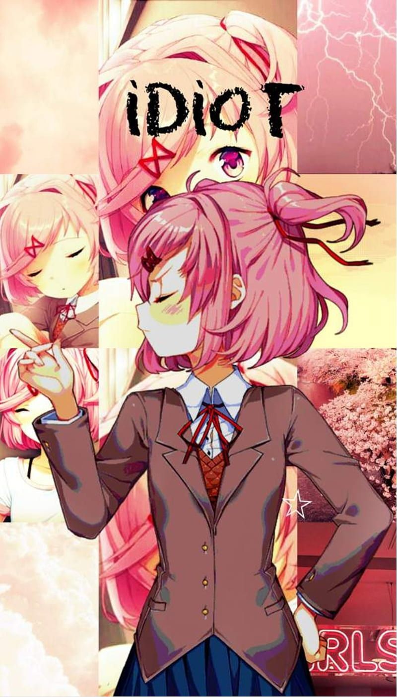 800x1403 DDLC, doki doki literature club, natsuki, HD phone wallpaper