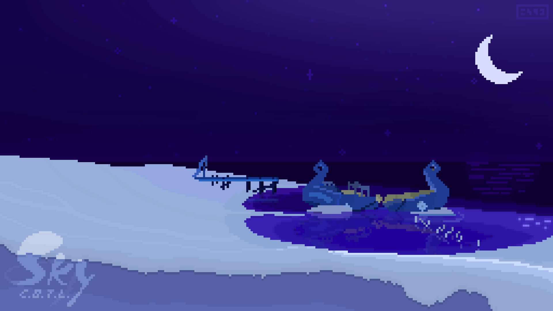 1920x1080 Steam Workshop::Sky:COTL Star Desert / Pixel Art