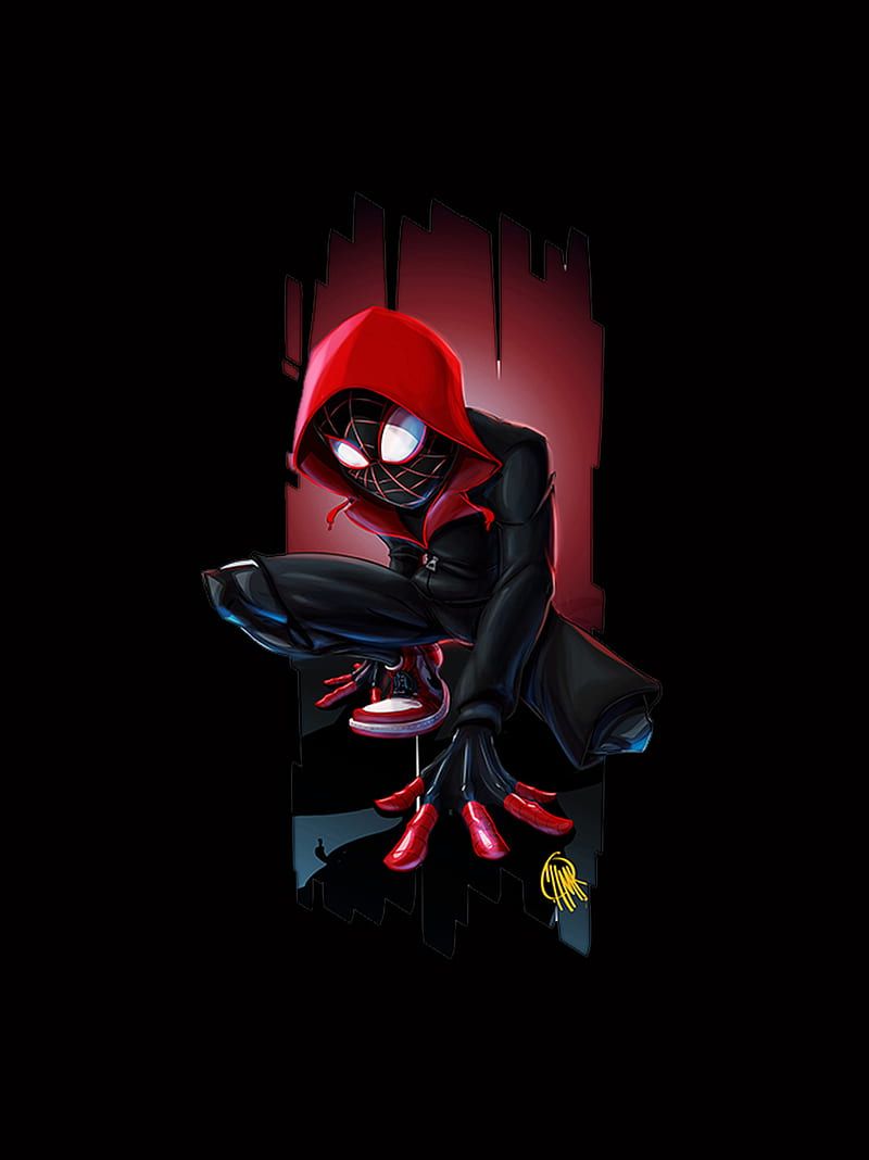 800x1068 Spider man, in to the verse, spider, spider man black spider, cartton, HD phone wallpaper