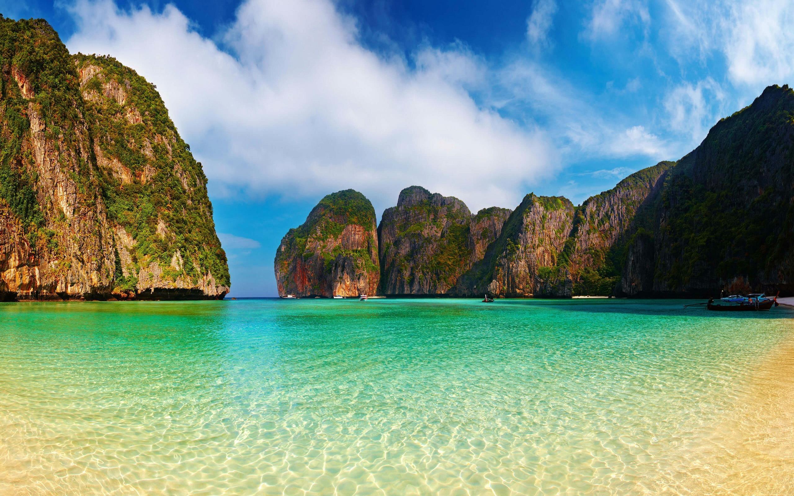 Hình nền 2560x1600 Bãi biển Vịnh Maya ở Thái Lan