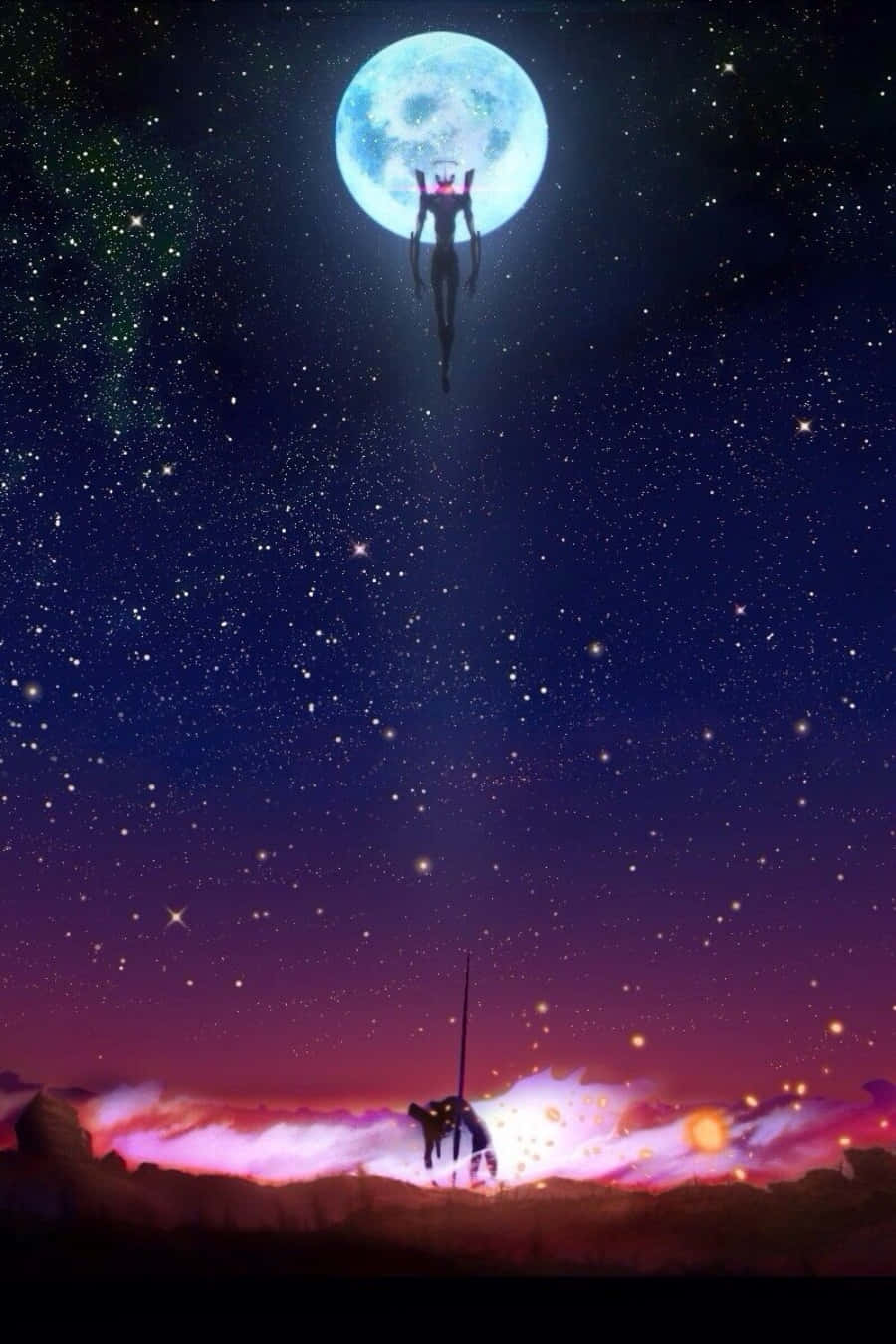 900x1350 Download Full Moon Neon Genesis Evangelion iPhone Wallpaper