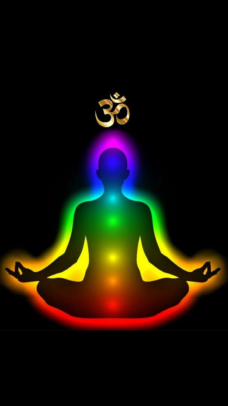 800x1422 Meditation, chakra, colorful, colors, om, rainbow, yoga, HD phone wallpaper
