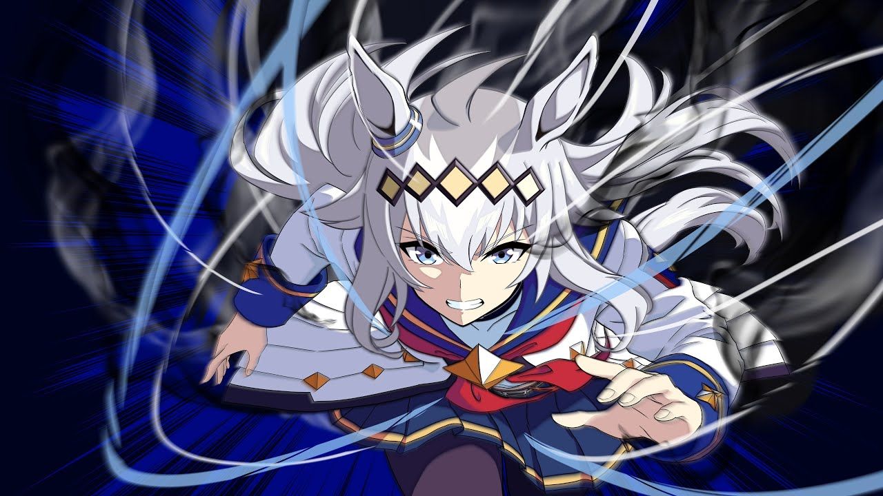 1280x720 Oguri Cap VS King Halo Race. Umamusume Pretty Derby