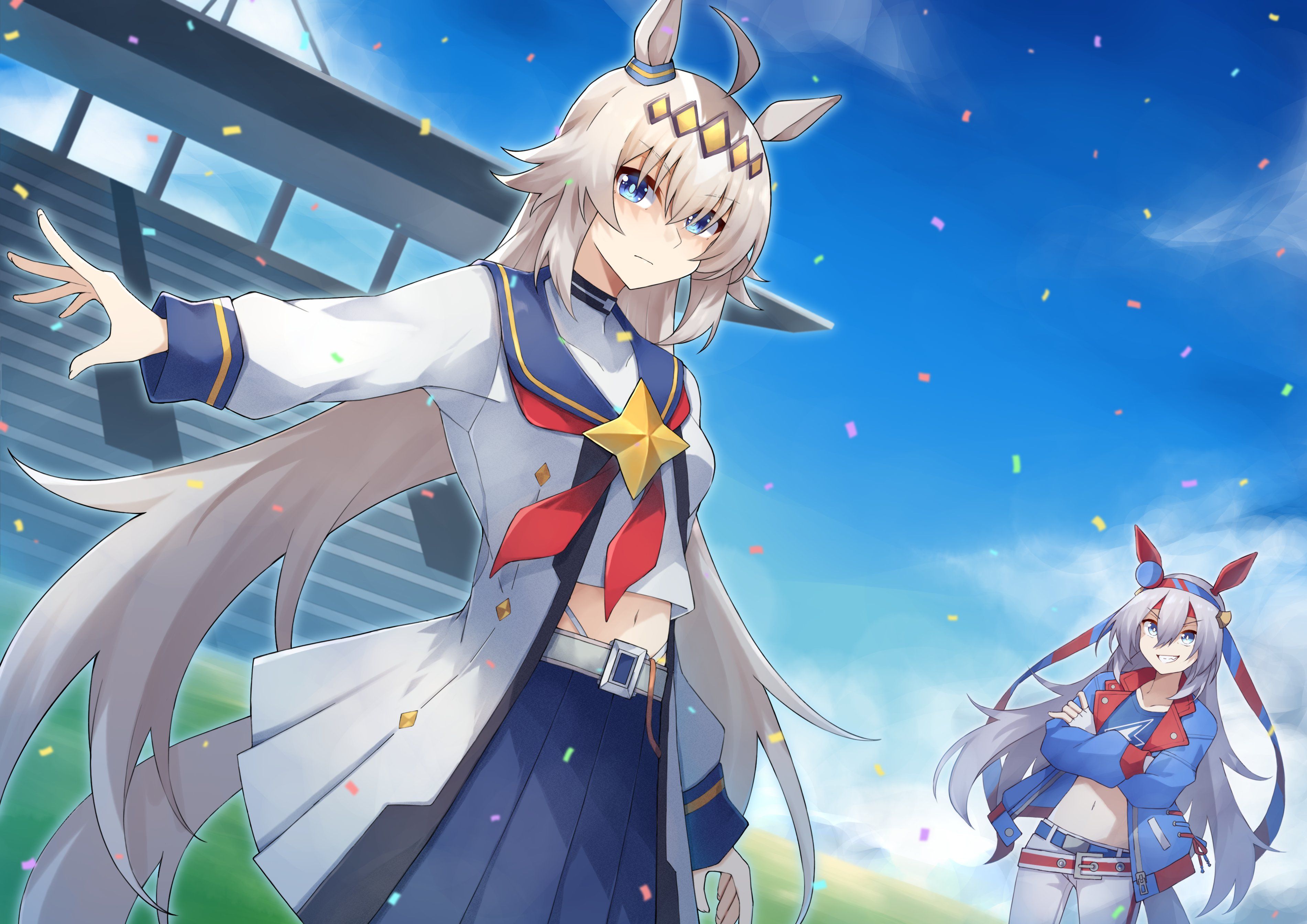 3801x2688 kowakunai. COMMISSION OPEN on X: Oguri Cap & Tamamo Cross #umamusume #ウマ娘 / X