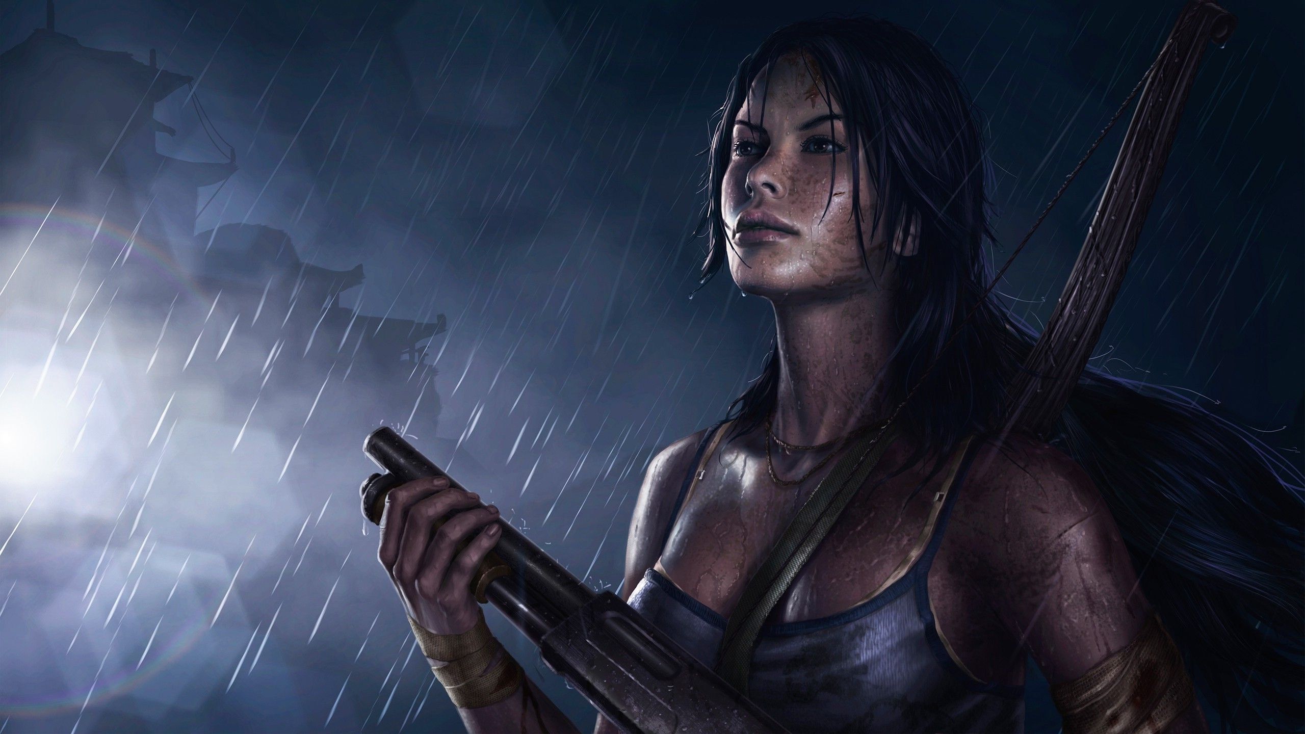 2560x1440 lara, Croft, Action, Adventure, Tomb, Raider, Platform, Fantasy, Girl, Girls, Warrior Wallpaper HD / Desktop and Mobile Background