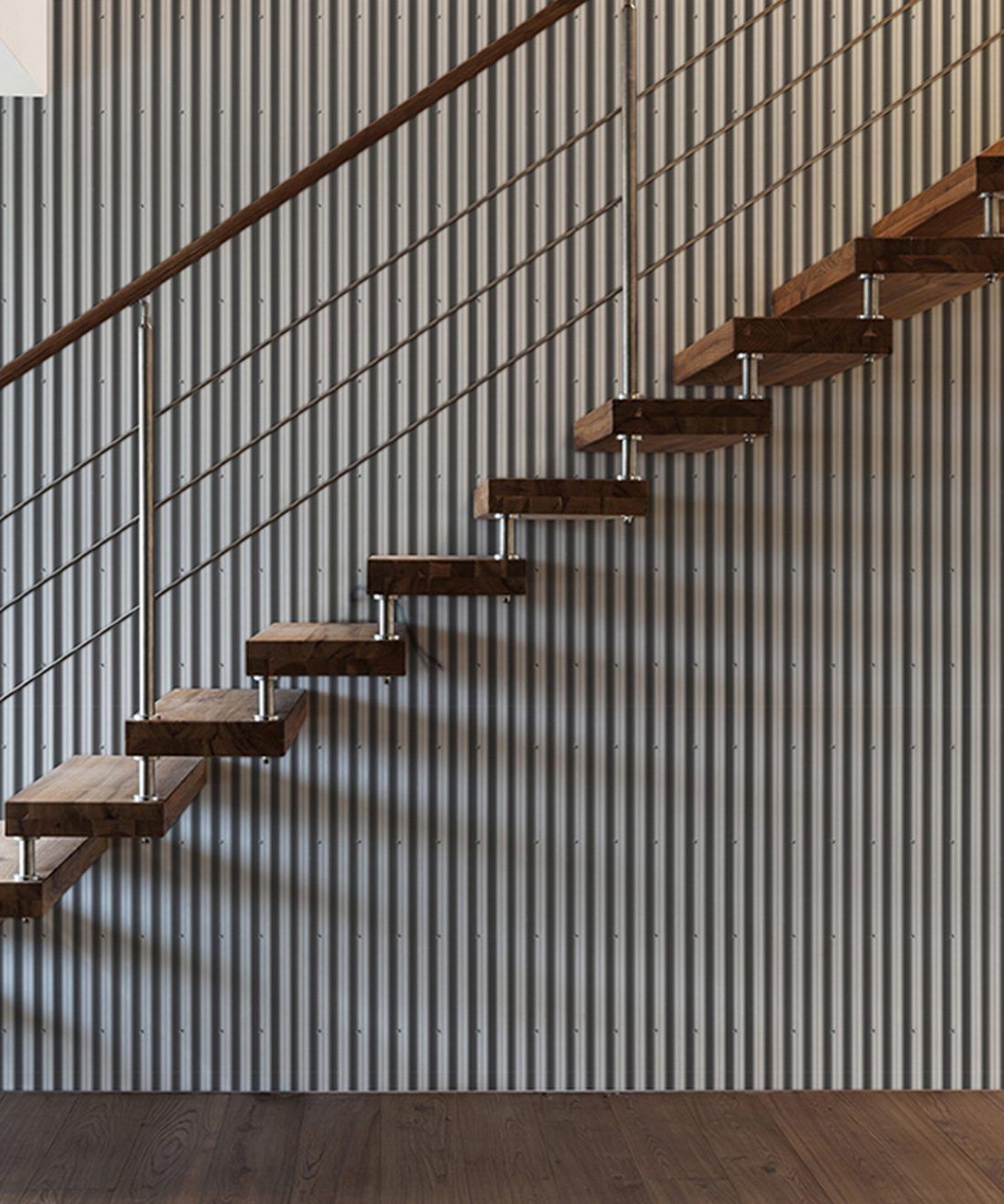 1100x1318 Corrugated Iron Wallpaper Woven Wallpaper. Milton & King