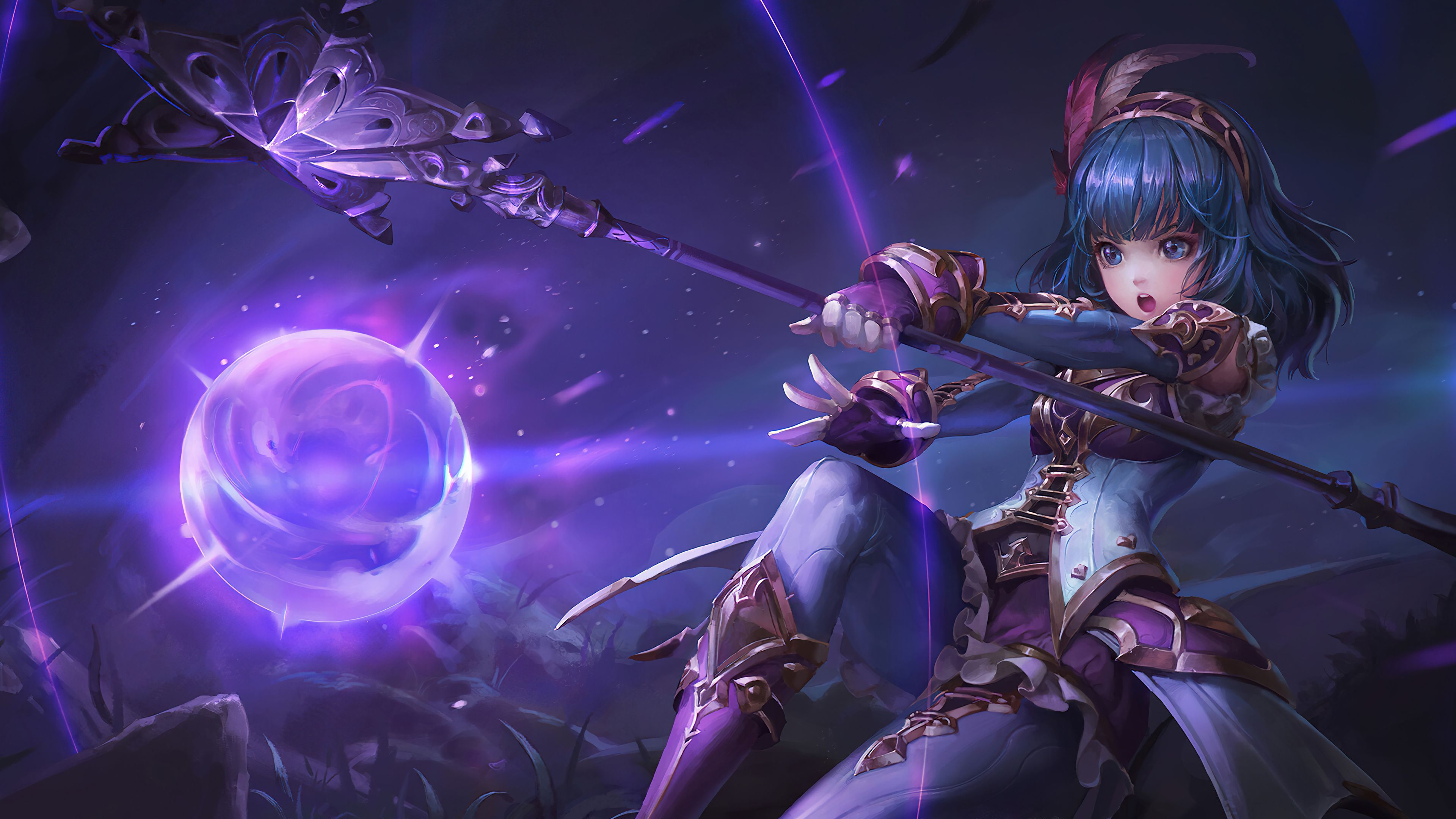 3840x2160 Mage Girl Fantasy Game Wallpaper 4K HD PC h