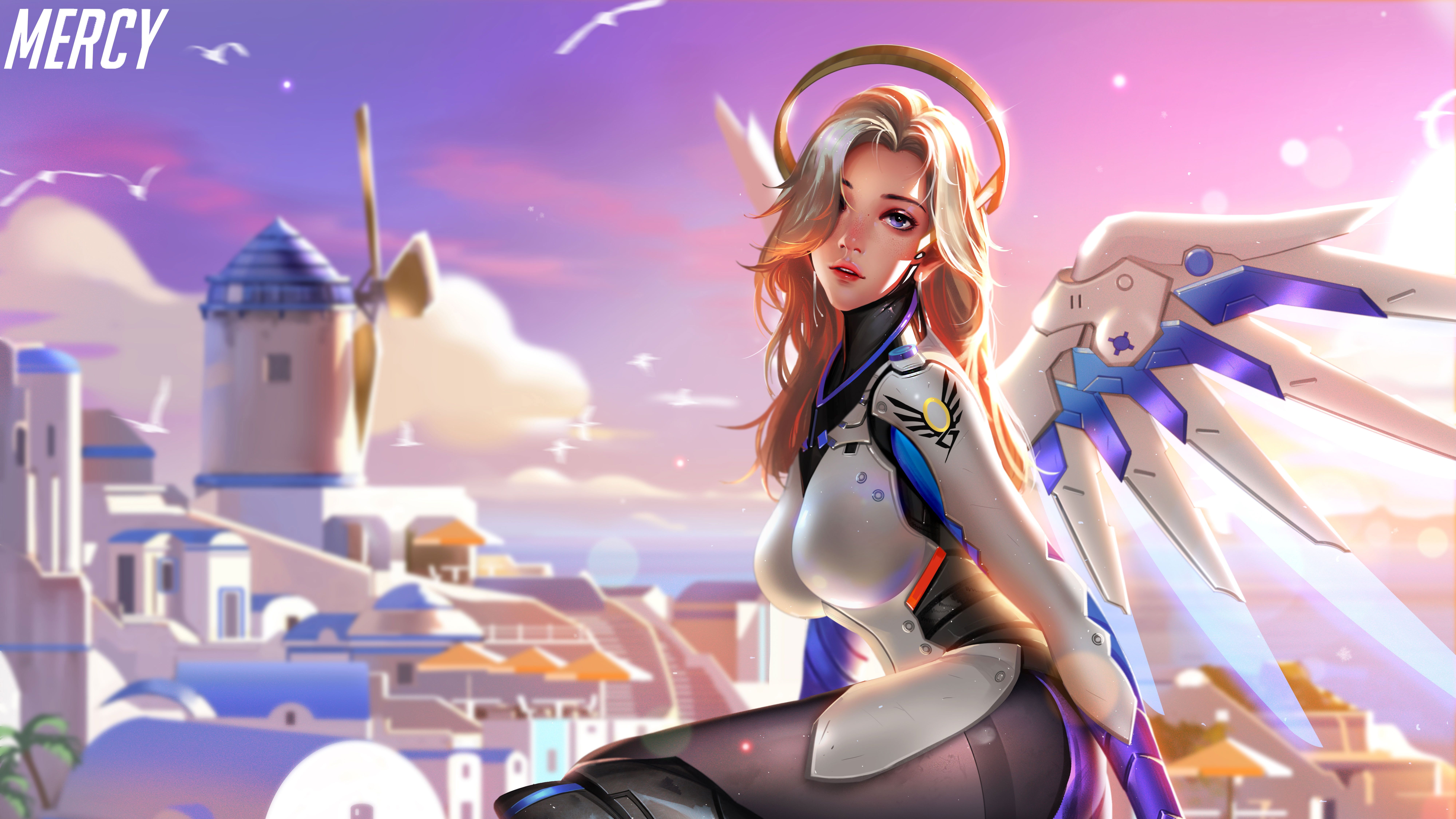 8000x4500 Photo of woman with wing game 3D wallpaper HD wallpaper