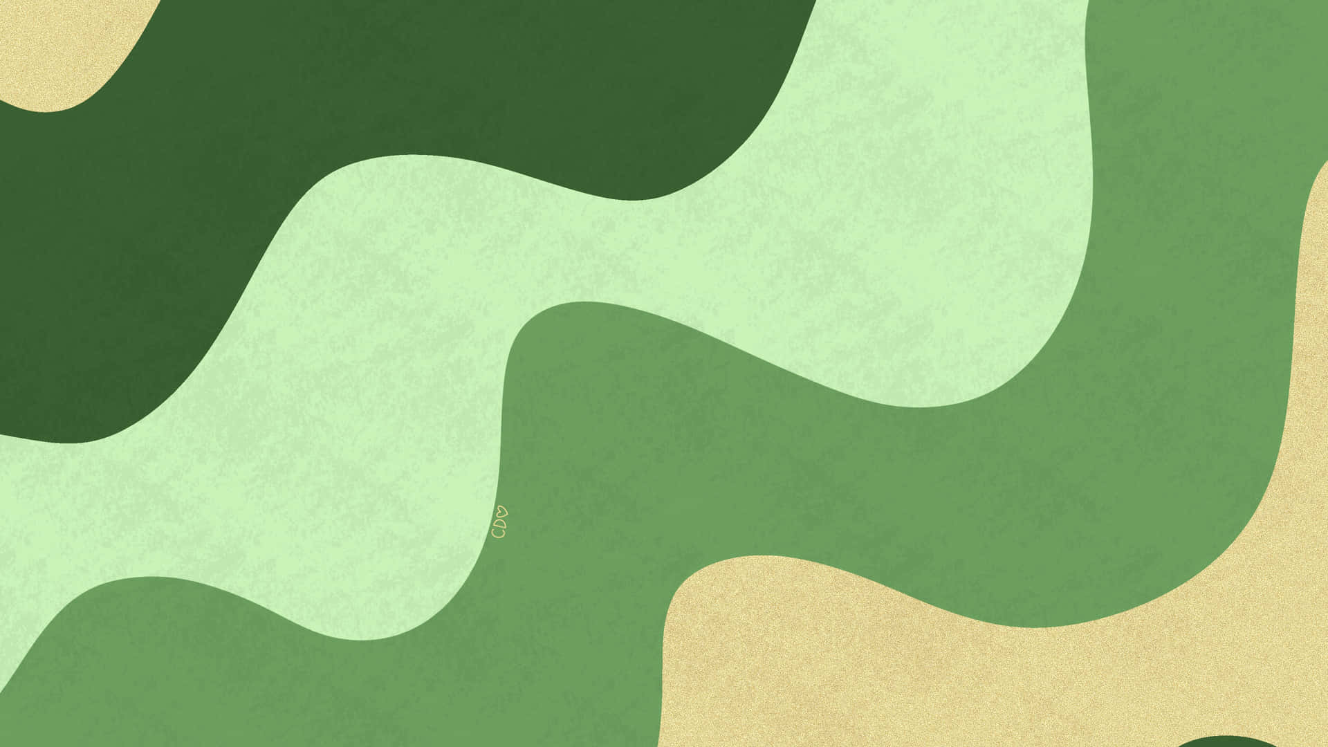 1920x1080 Download Green Wavy Pattern Aesthetic Wallpaper