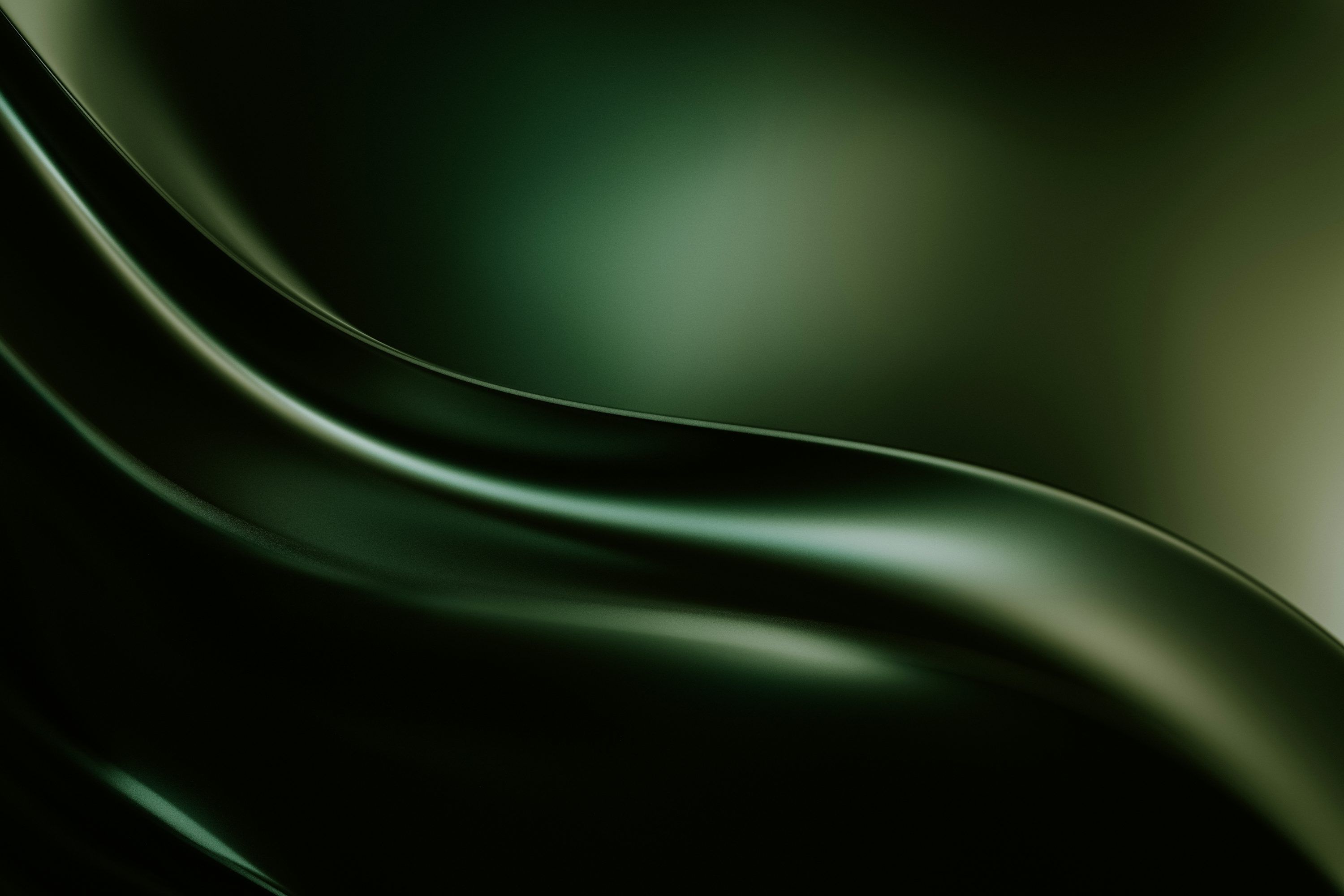 3000x2000 A black and green background with wavy lines photo