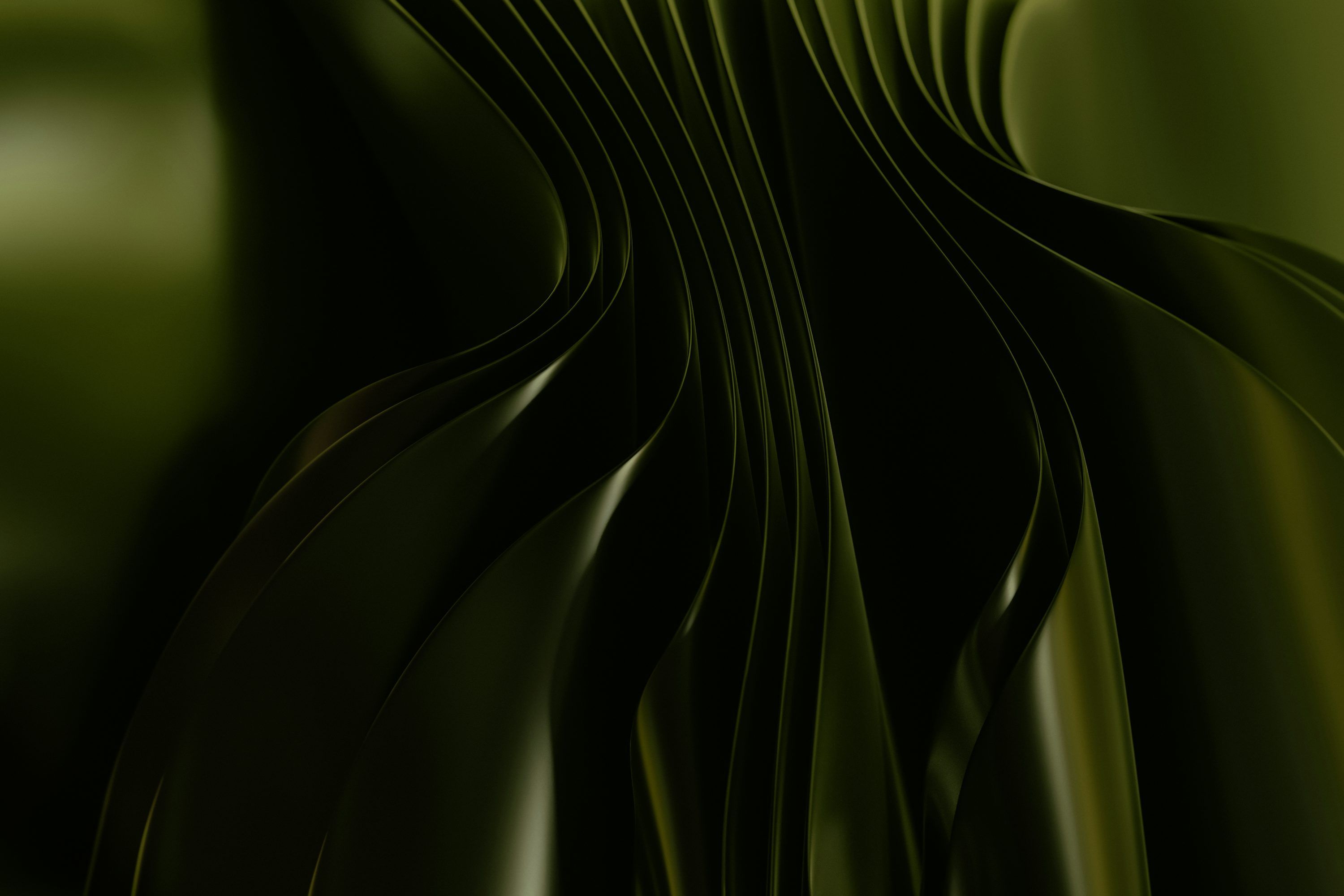 3000x2000 A green abstract background with wavy lines photo