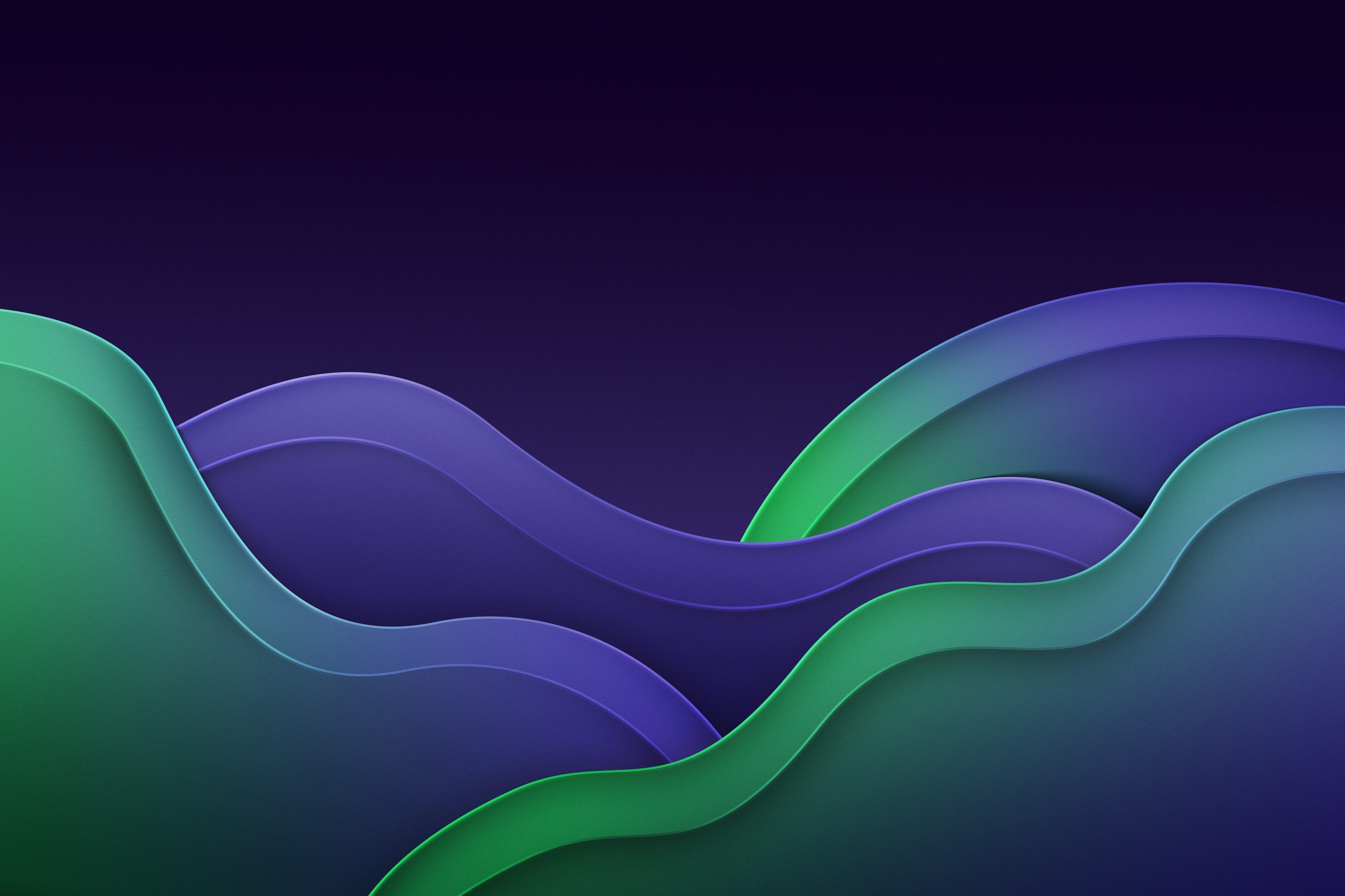 3000x2000 A blue and green abstract background with wavy shapes photo
