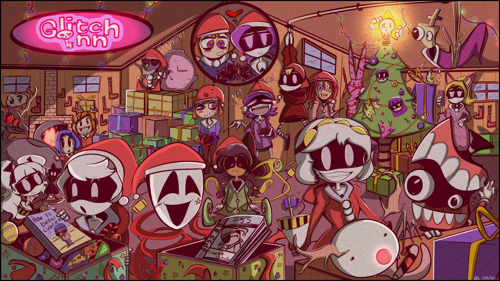1920x1080 roberto morales on X: A litle drawing for the event in glitch inn the glitchmas event, i hope u like it, merry Christian and happy New year guys. #murderdronesart #murderdrones #theamazingdigitalcircus #pomni #