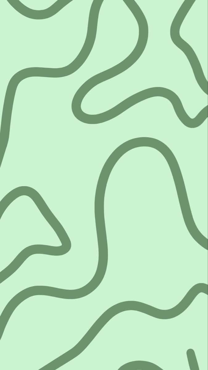 675x1200 Download Green Wavy Lines Abstract Background Wallpaper