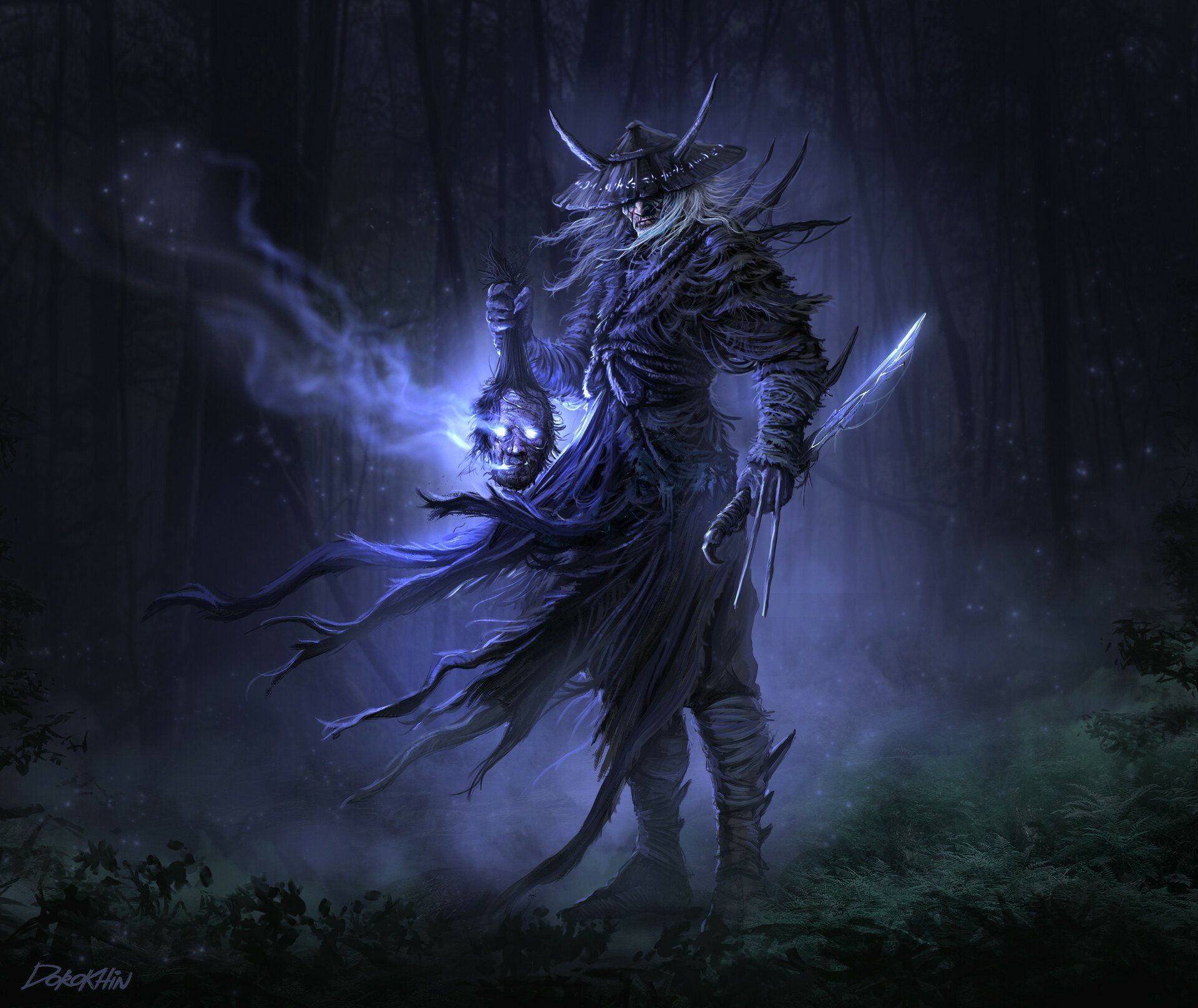 1920x1616 Dark Samurai Fantasy Warrior HD Wallpaper