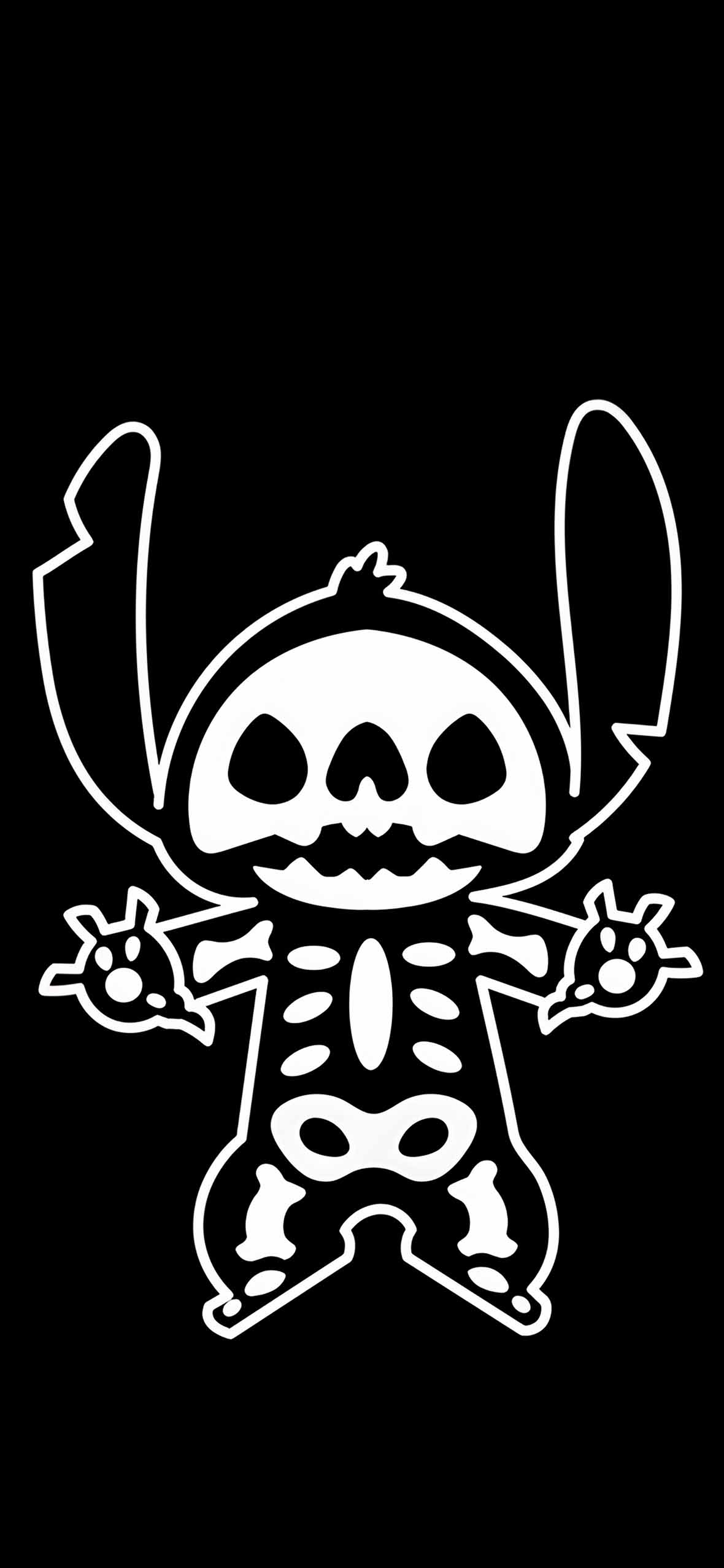 1180x2554 Stitch Skeleton Wallpaper iPhone Wallpaper HD