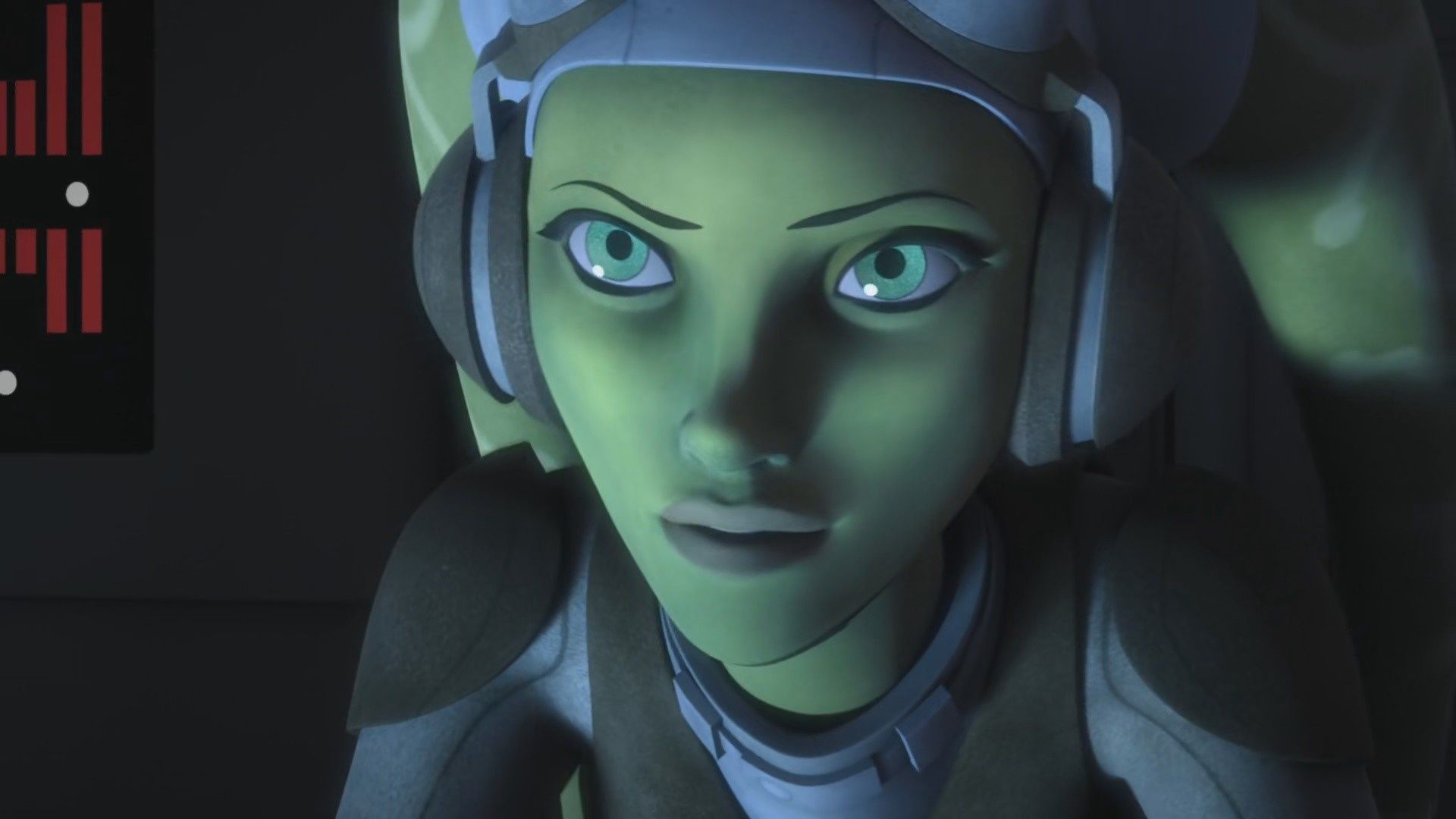 1920x1080 anime, green, Hera Syndulla, Star Wars Rebels, darkness, screenshot, computer, HD Wallpaper