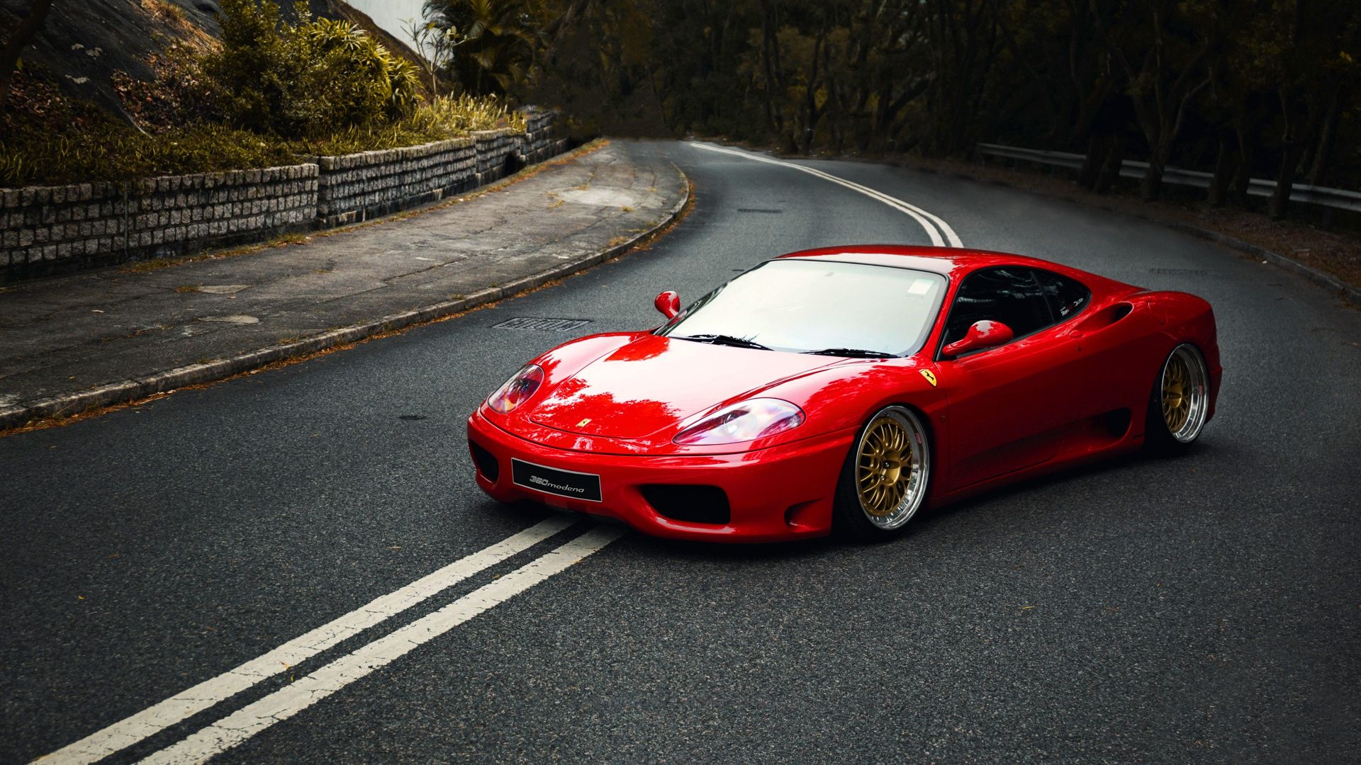 1920x1080 Wallpaper road, machine, auto, asphalt, red, supercar, car, 360 for mobile and desktop, section ferrari, resolution 1920x1080