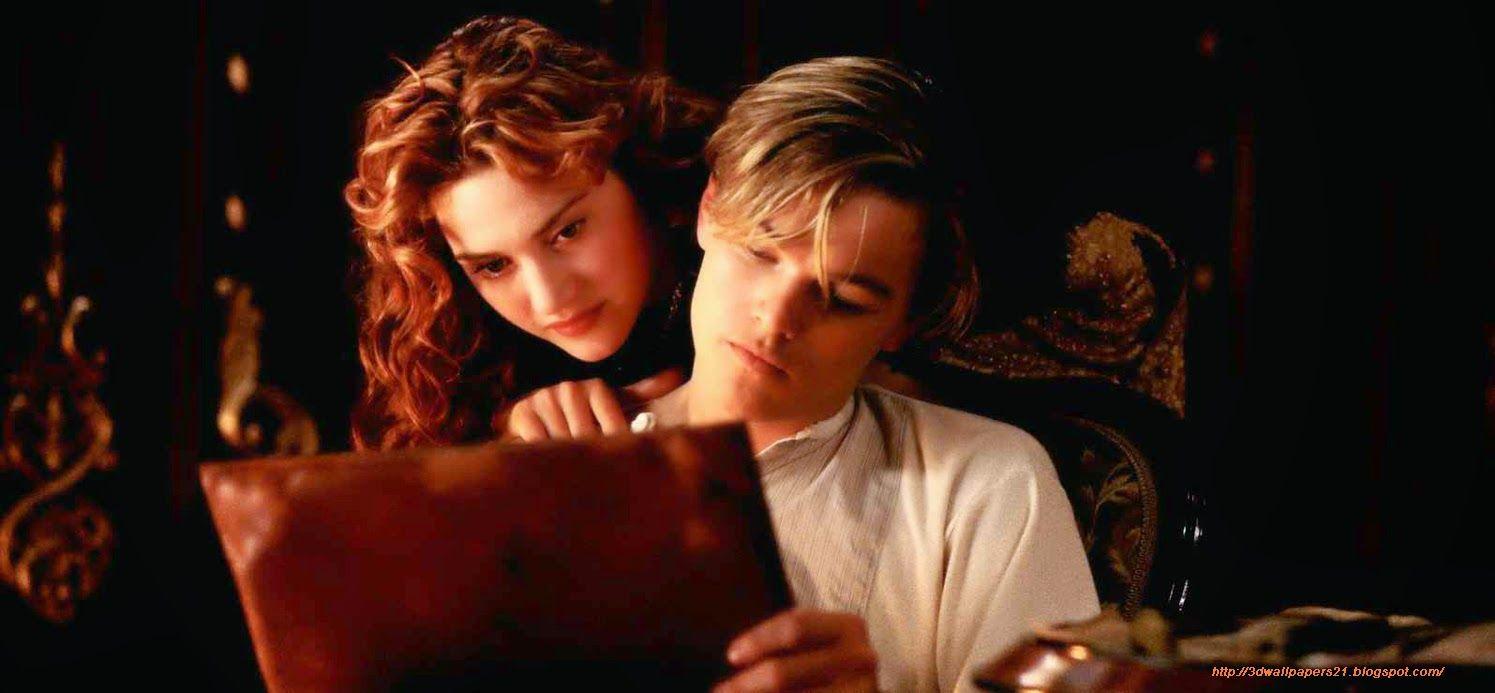 1495x693 Online Movies Wallpaper: Leonardo DeCaprio and Kate Winslet