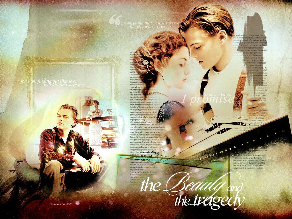 1024x768 Titanic and Rose Wallpaper