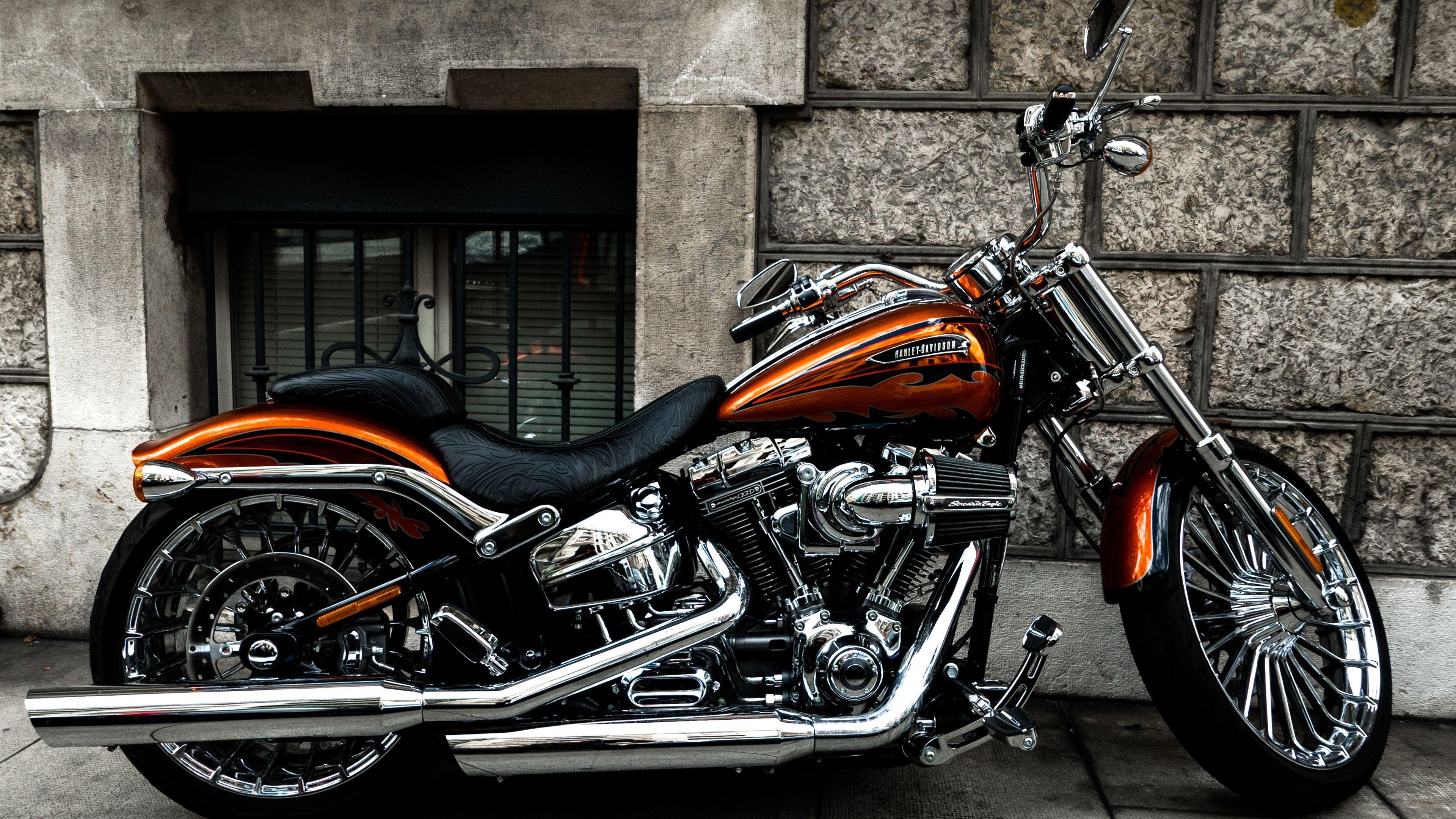 3840x2160 Wallpaper Harley Davidson Motorcycle, Side View 3840x2160 UHD 4K