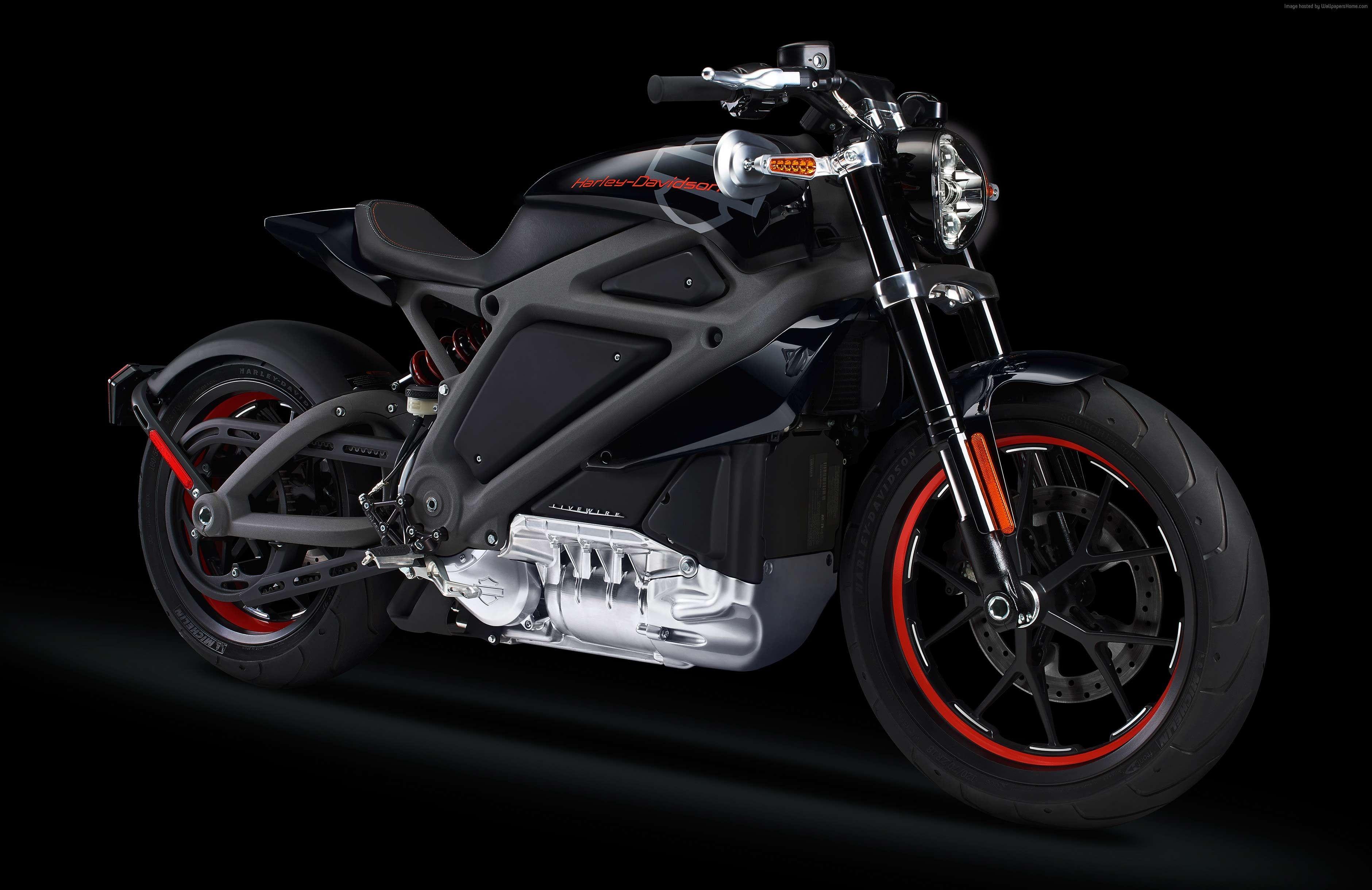 3760x2440 Black naked motorcycle, Harley Davidson Livewire, Electric bike