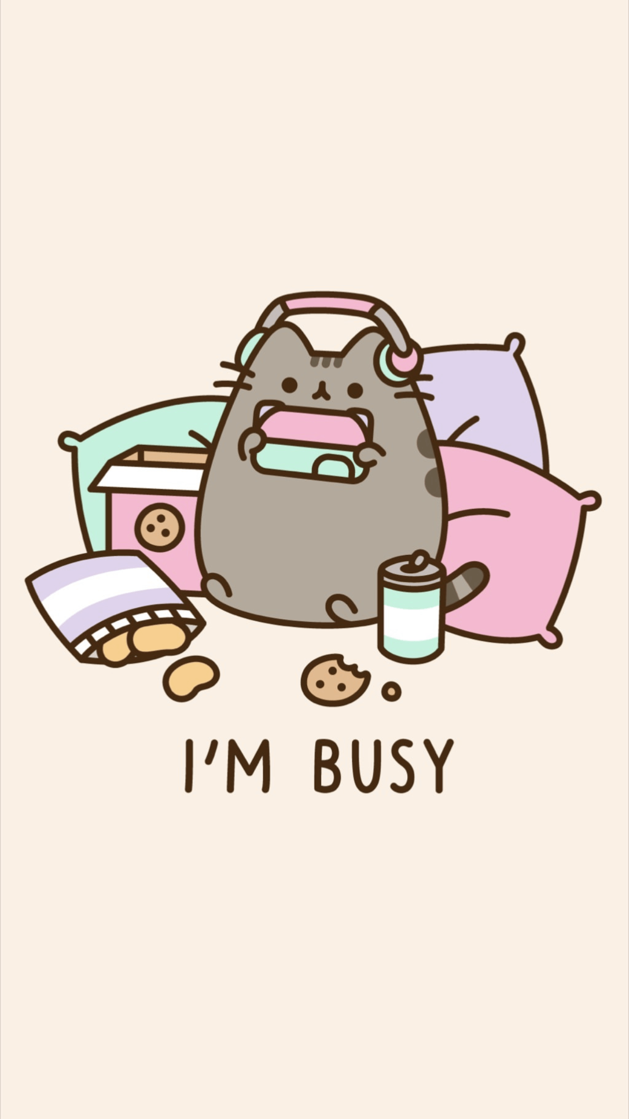 Free download Cute iPhone Themes The Pusheen Cat 640x1136 for your  Desktop Mobile  Tablet  Explore 50 Pusheen Wallpaper iPhone  Pusheen  Cat Desktop Wallpaper Pusheen Wallpaper for Computer Pusheen Desktop  Wallpaper