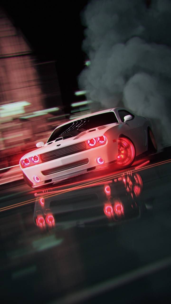 720x1280 Challenger dodge drift wallpaper