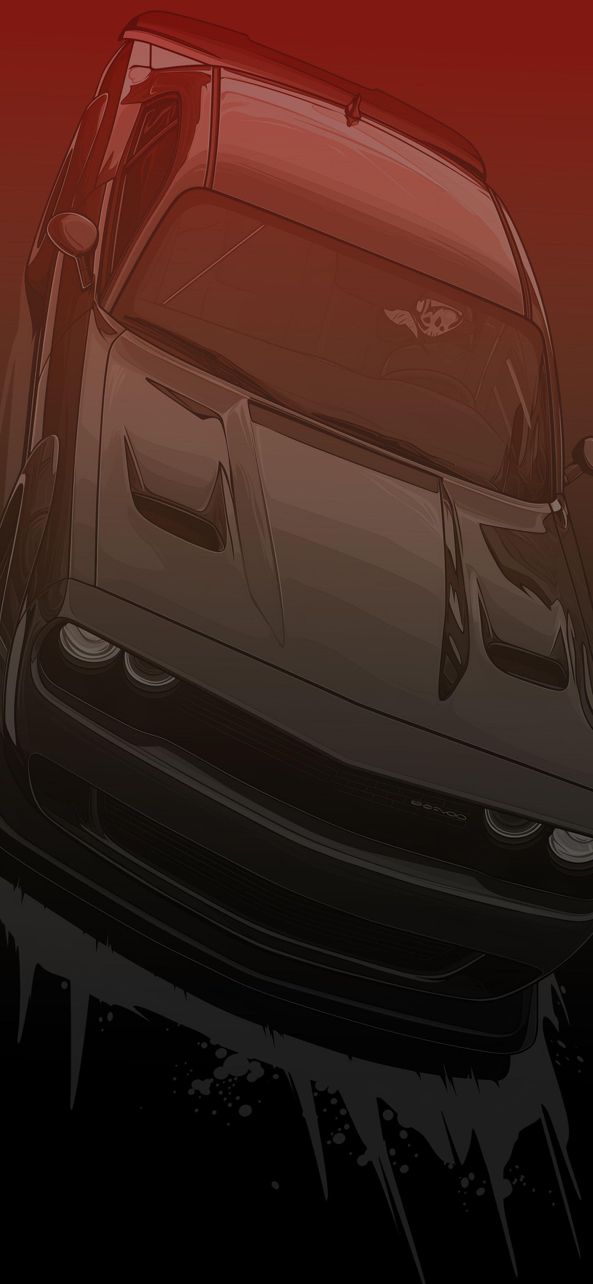 2000x4329 Dodge Challenger Hellcat Drift Wallpaper Car Wallpaper