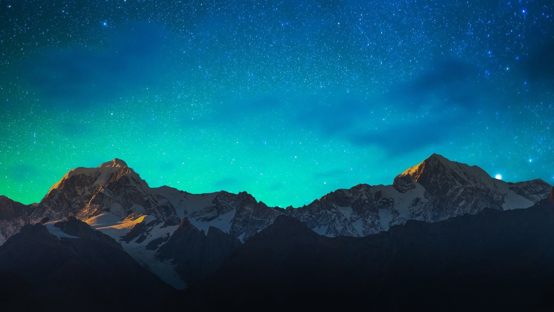 1920x1080 Starry Mountain Night Wallpaper, HD Nature 4K Wallpaper, Image and Background