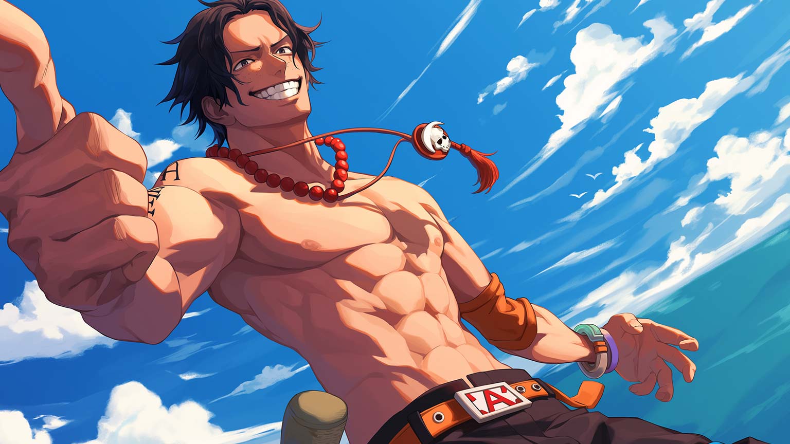 1536x864 Funny Portgas D. Ace Desktop Wallpaper Piece Wallpaper 4K