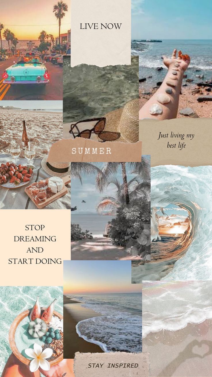 736x1309 Summer collage aesthetic wallpaper