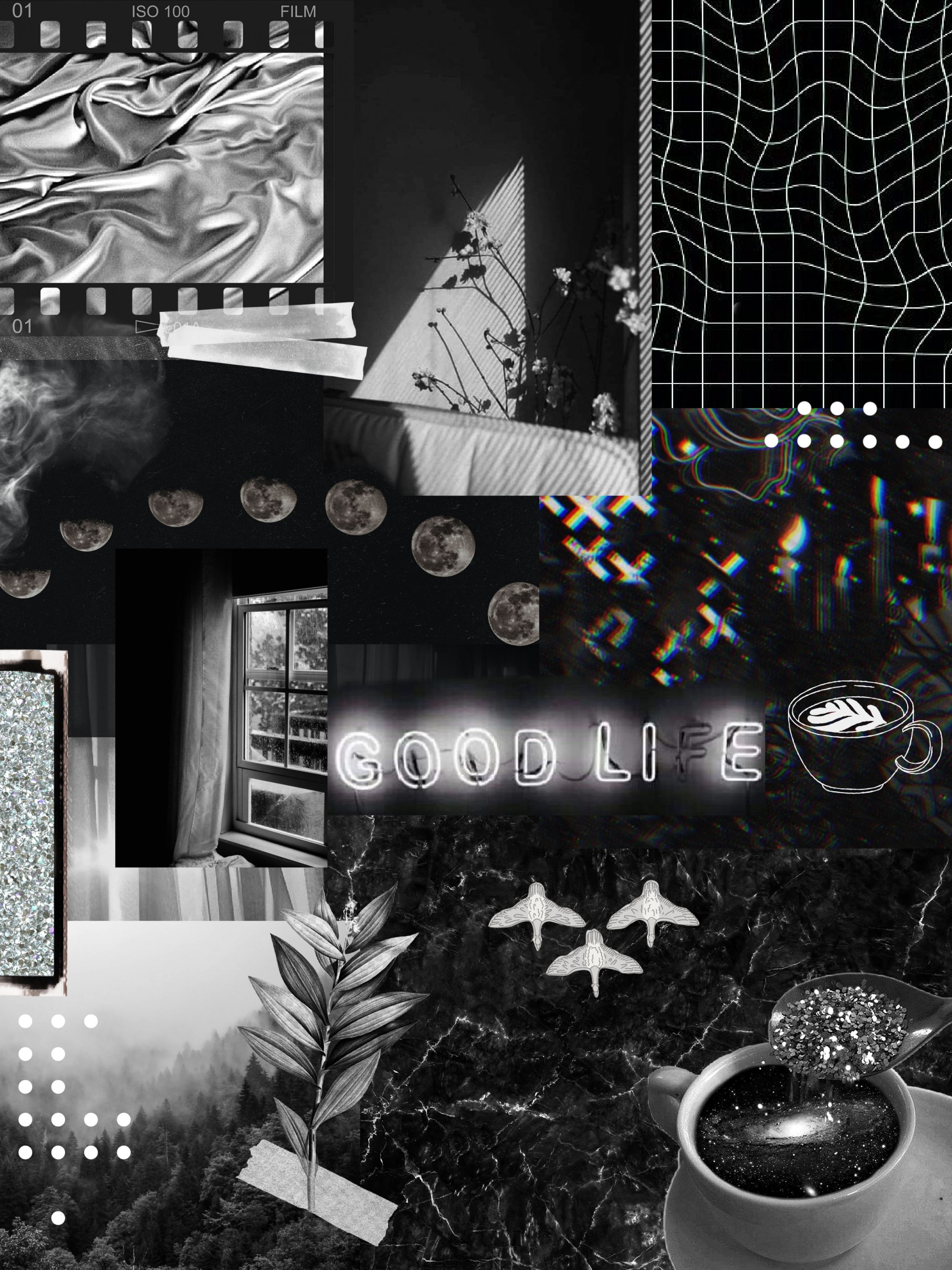 2500x3334 Black And White Collage Aesthetic